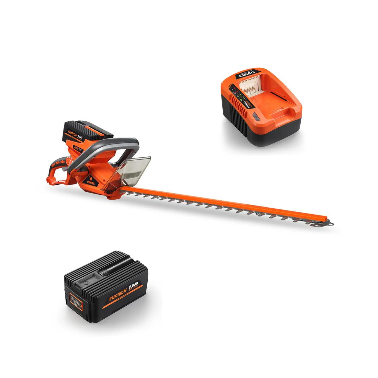 B-WARE Taille-haies batterie 40 V FUXTEC E522D – set avec batterie et chargeur