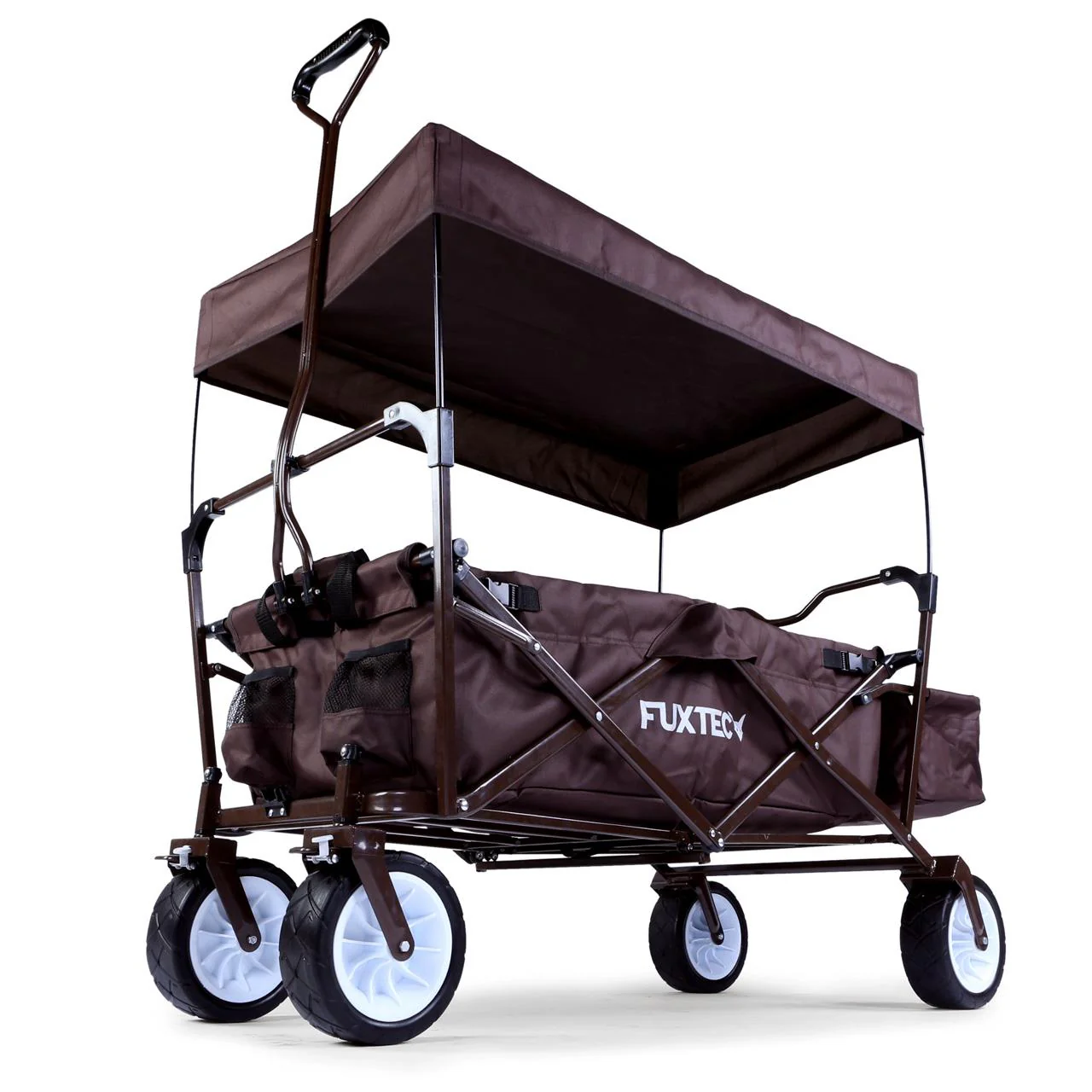 B-WARE FUXTEC Chariot à pédales FX-BW100 MARRON CHOCOLAT - Image 2