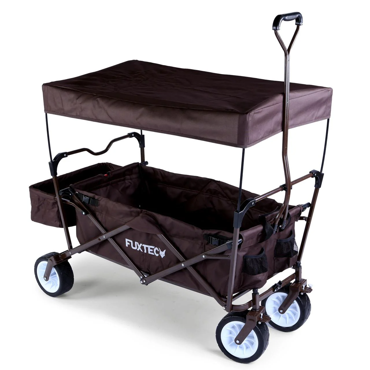 B-WARE FUXTEC Chariot à pédales FX-BW100 MARRON CHOCOLAT - Image 3