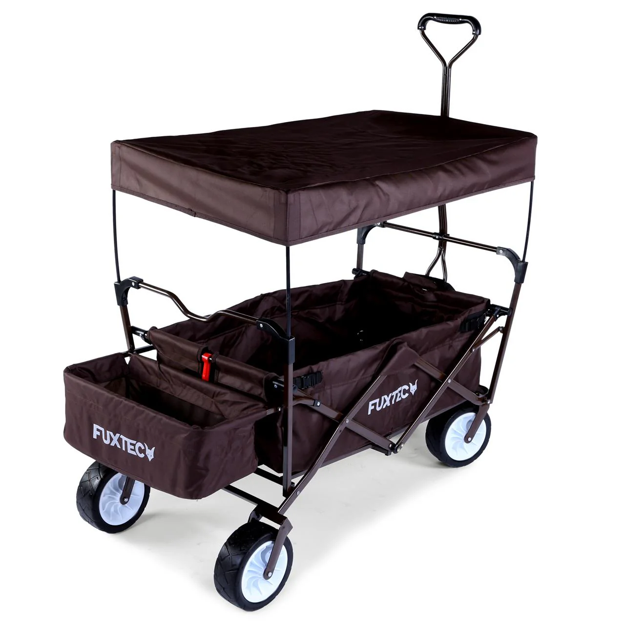 B-WARE FUXTEC Chariot à pédales FX-BW100 MARRON CHOCOLAT - Image 4