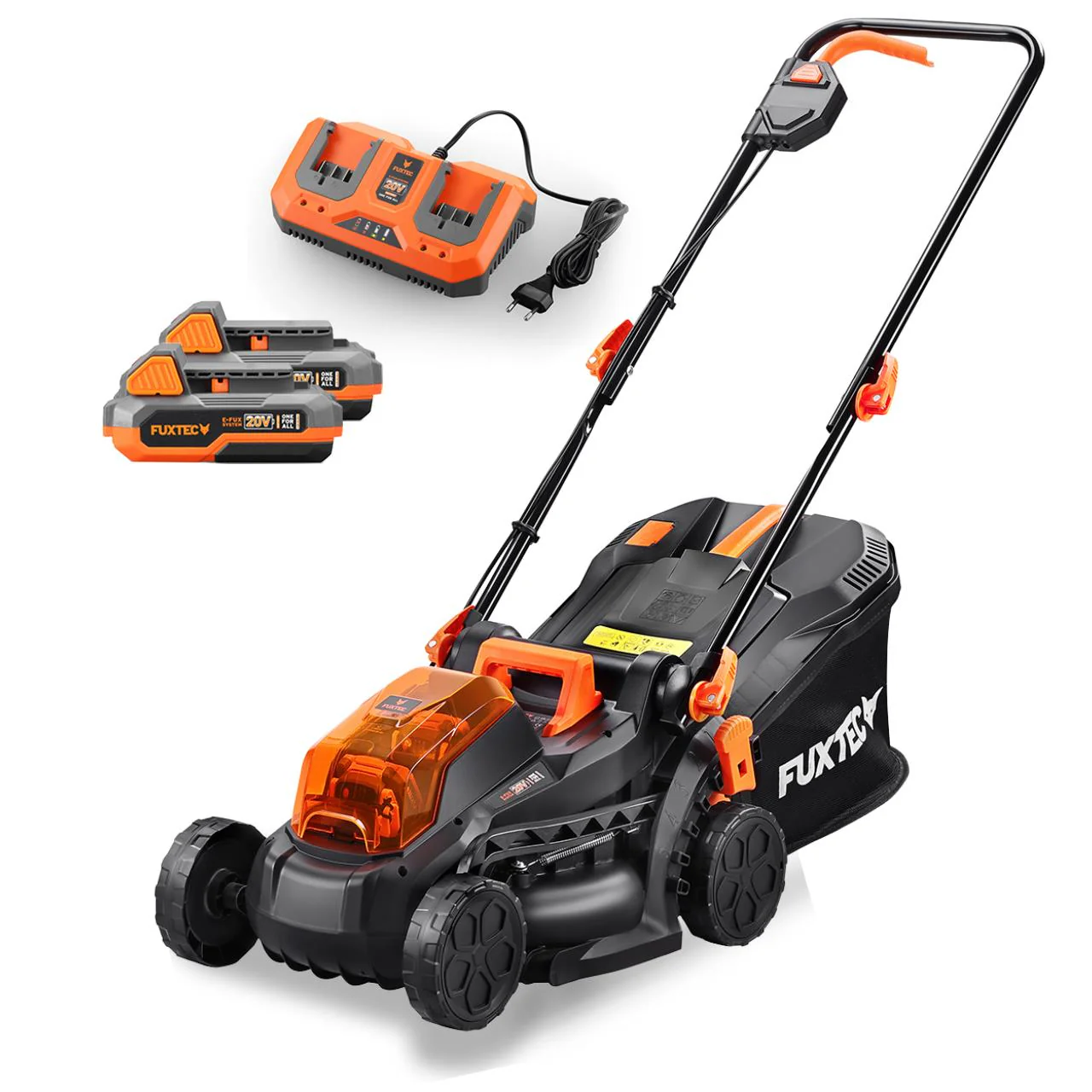 B-WARE Tondeuse à gazon electrique à batterie 40V FUXTEC FX-E1RM20 - Set avec 2 batteries 2Ah et double chargeur 2,4A