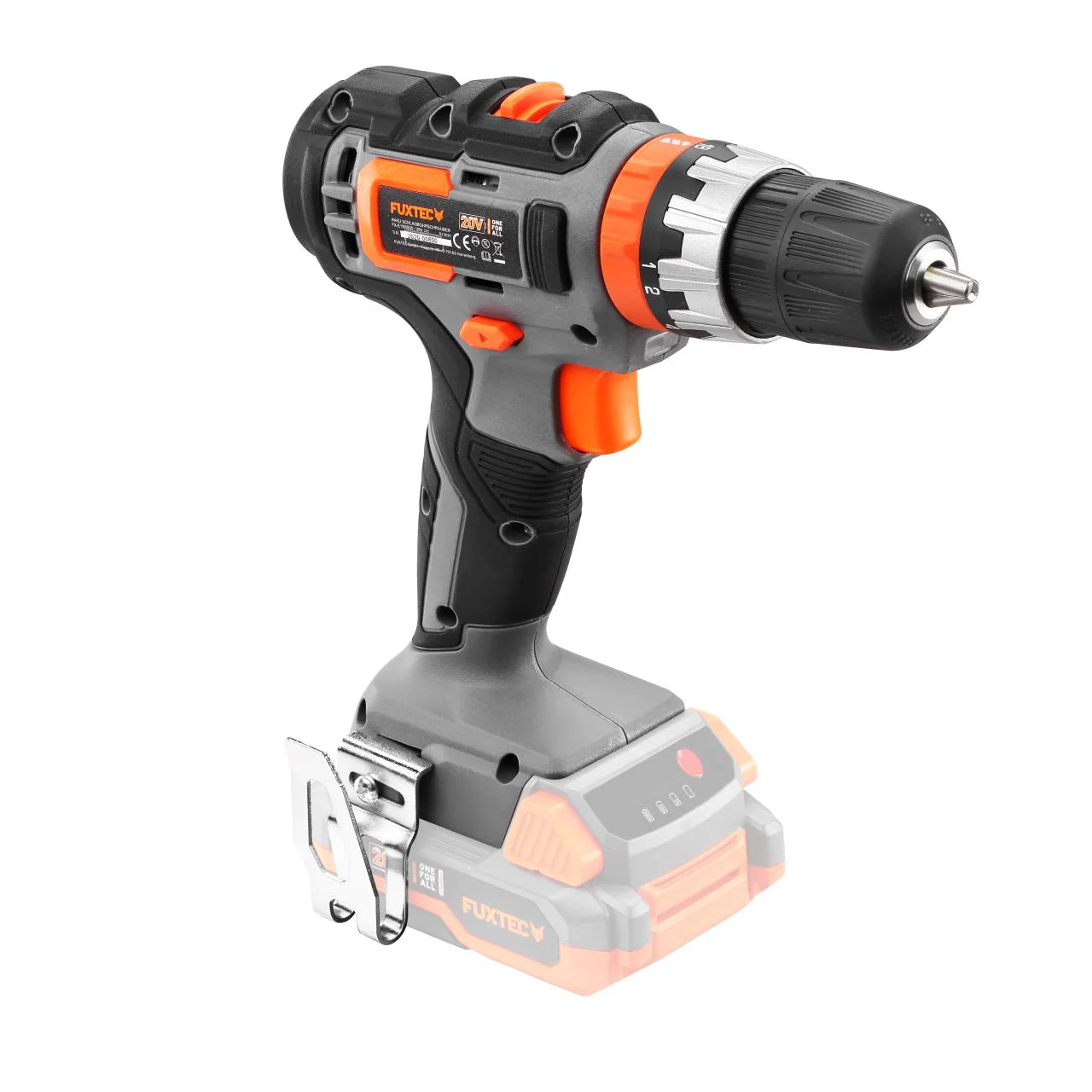 B-WARE Perceuse-visseuse à percussion sans fil 20V FUXTEC FX-E1SBS20 - Set avec 2 batteries 2Ah et chargeur 1A - Image 6
