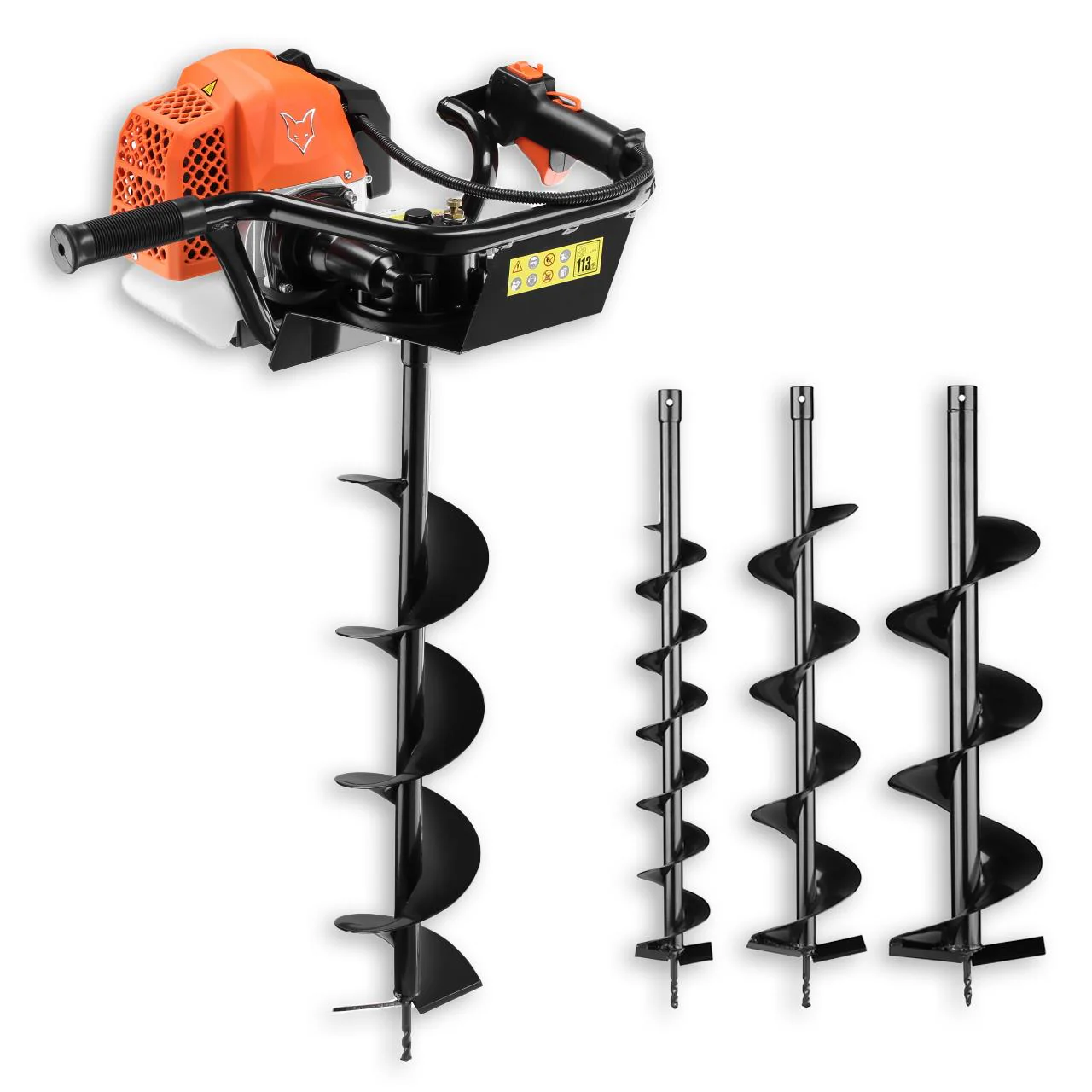 B-WARE Tarière thermique FUXTEC FX-EB162 avec mèches de 100, 150 et 200 mm