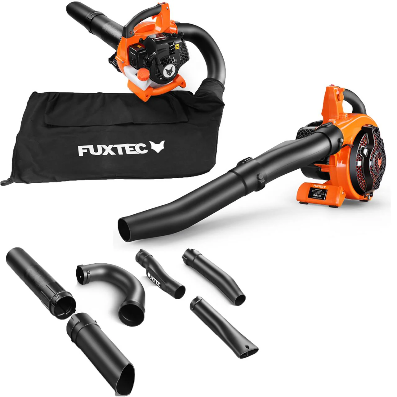 B-WARE FUXTEC FX-LBS126 4 en 1 : aspirateur, souffleur et broyeur de feuilles, avec deux tuyaux de soufflage inclus - Image 10