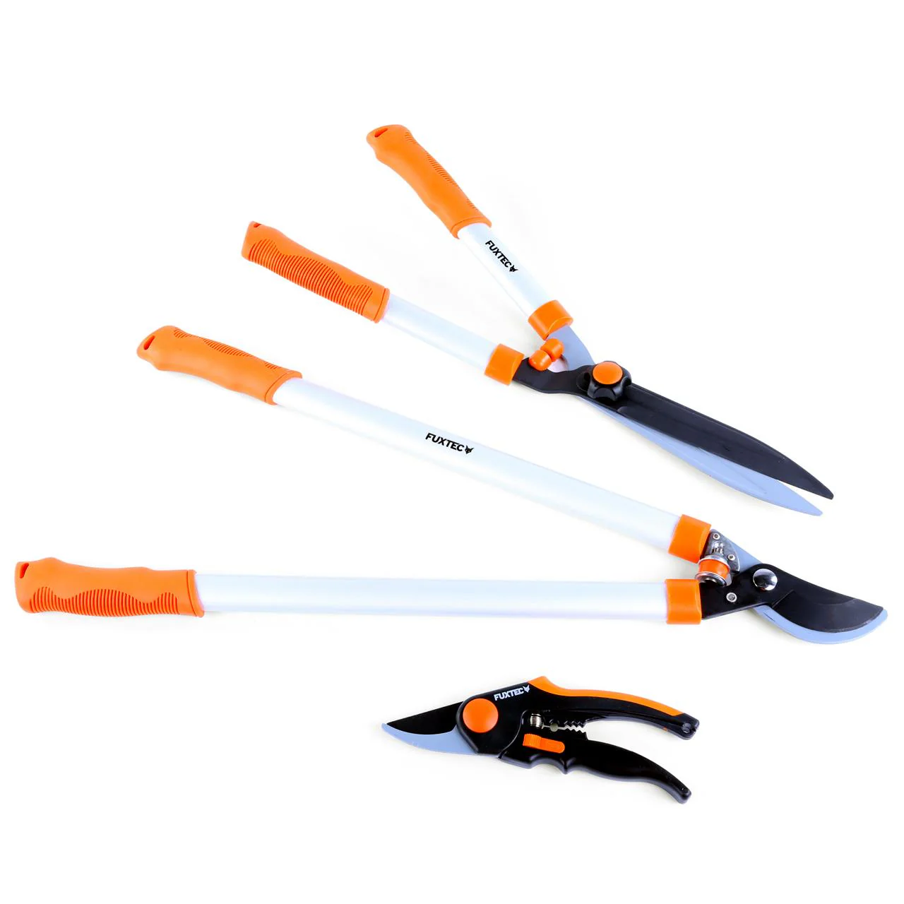 B-WARE Set de 3 sécateurs de jardin premium - FUXTEC FX-SPS3 - à main, pour branches, pour haies - Image 2