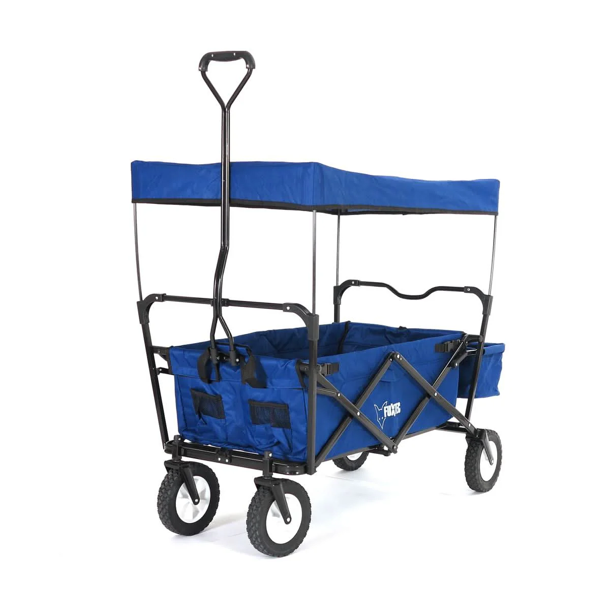 B-WARE Chariot à bras FUXTEC JW-76AN BLEU MARINE avec toit ouvrant