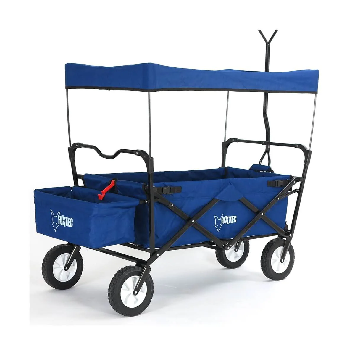 B-WARE Chariot à bras FUXTEC JW-76AN BLEU MARINE avec toit ouvrant - Image 2