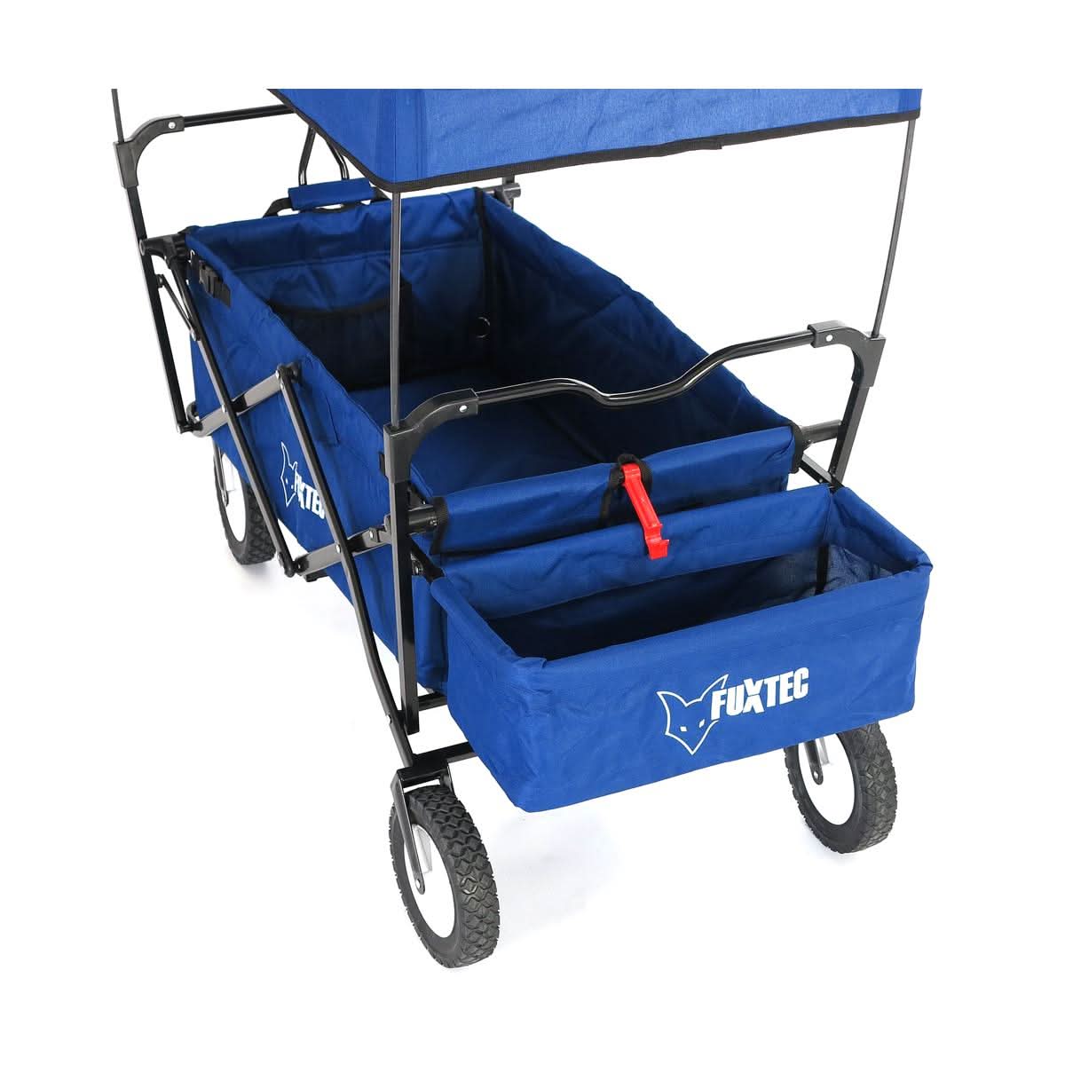 B-WARE Chariot à bras FUXTEC JW-76AN BLEU MARINE avec toit ouvrant - Image 3
