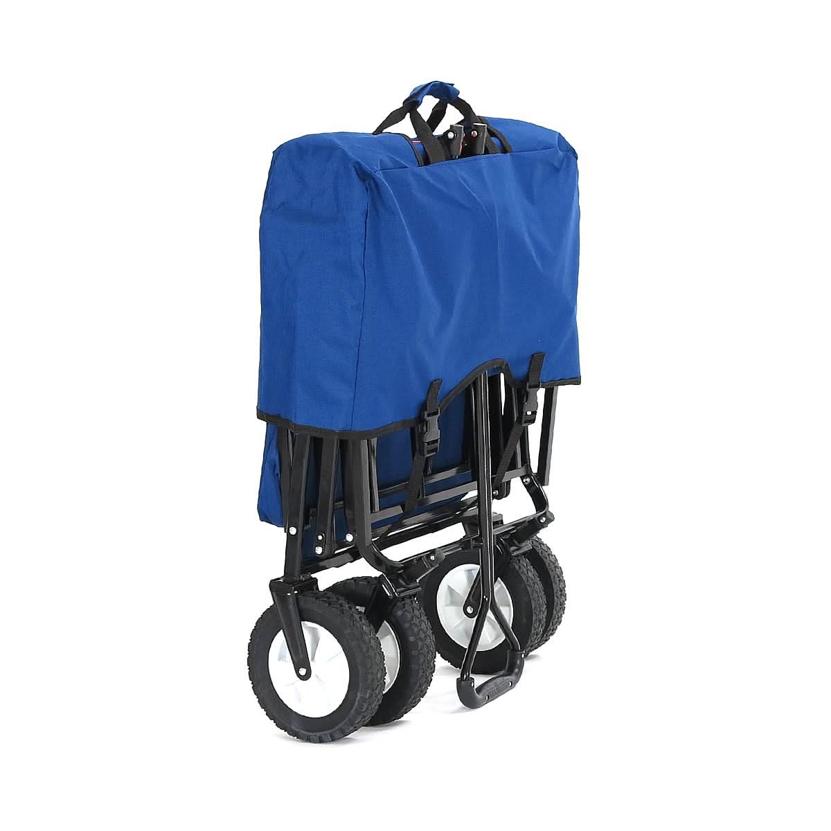 B-WARE Chariot à bras FUXTEC JW-76AN BLEU MARINE avec toit ouvrant - Image 4