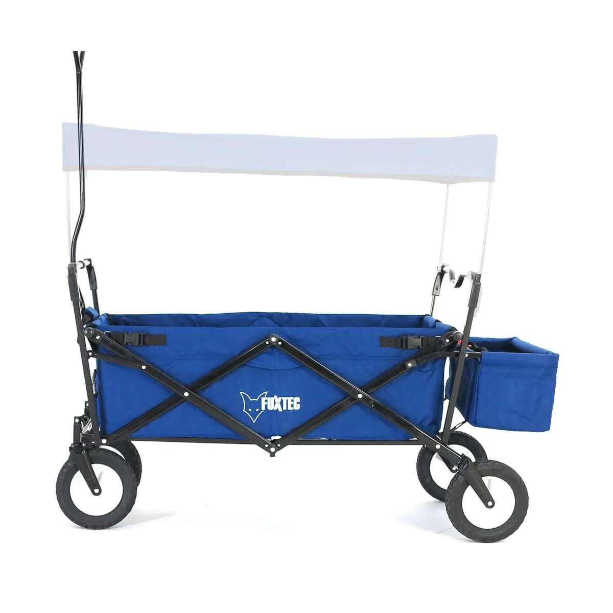 B-WARE Chariot à bras FUXTEC JW-76AN BLEU MARINE avec toit ouvrant - Image 5