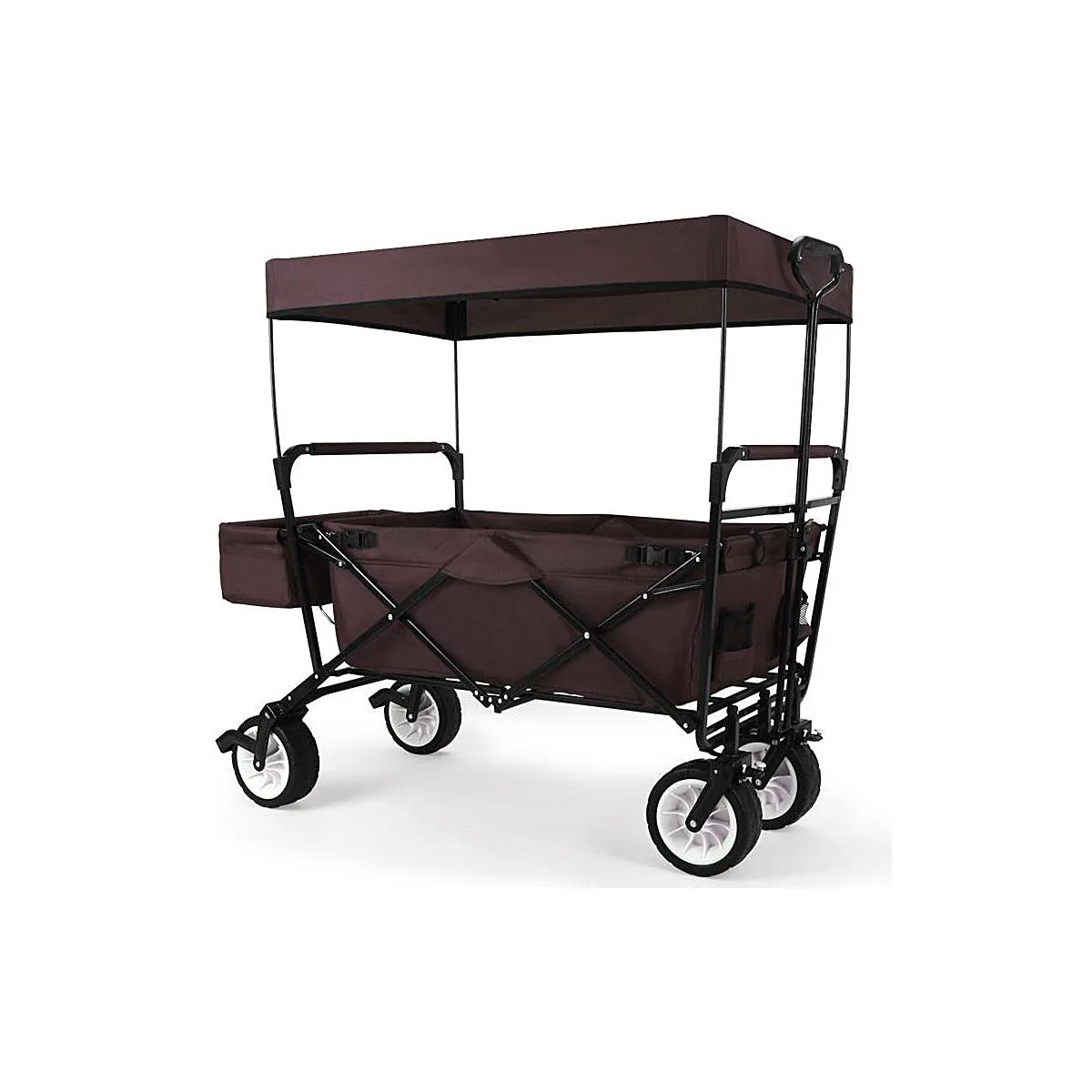 B-WARE FUXTEC - Chariot à bras MARRON avec toit solaire JW-76CB