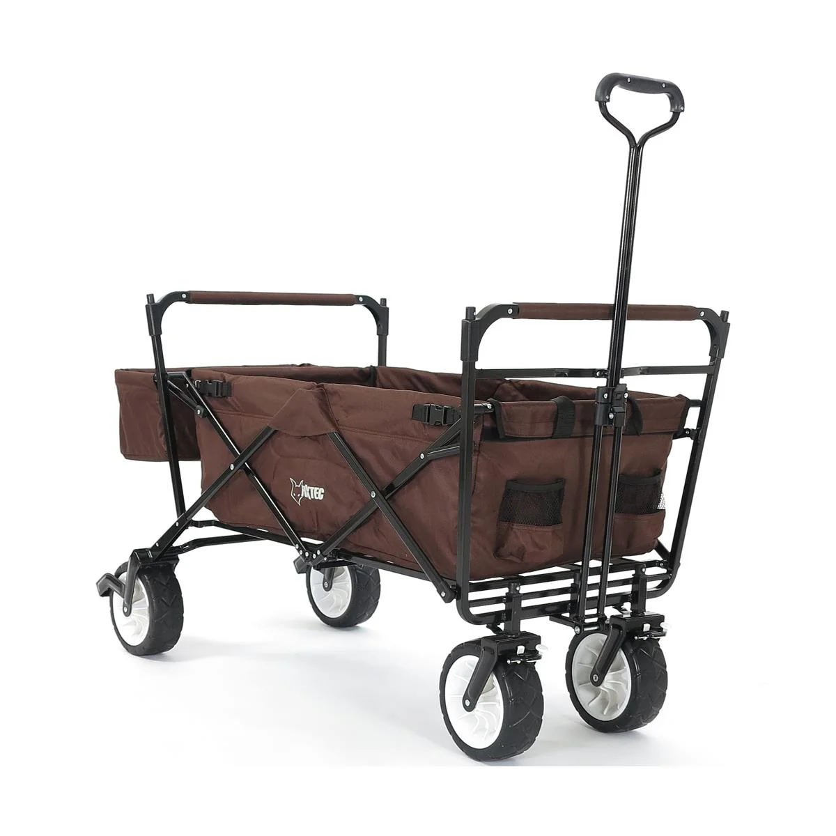 B-WARE FUXTEC - Chariot à bras MARRON avec toit solaire JW-76CB - Image 2
