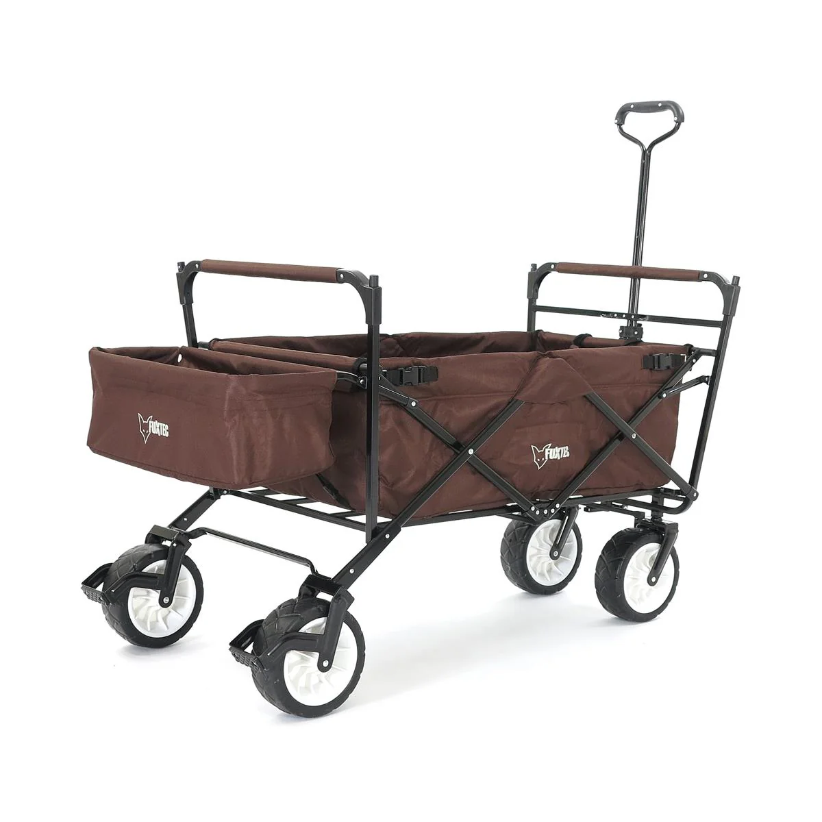 B-WARE FUXTEC - Chariot à bras MARRON avec toit solaire JW-76CB - Image 4