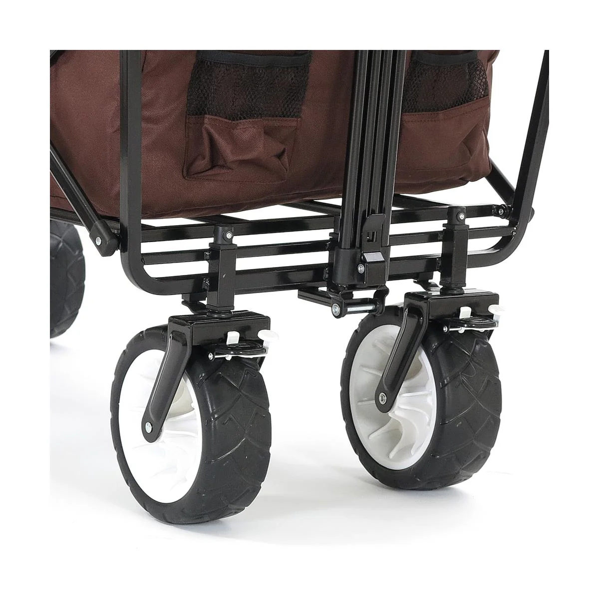 B-WARE FUXTEC - Chariot à bras MARRON avec toit solaire JW-76CB - Image 5