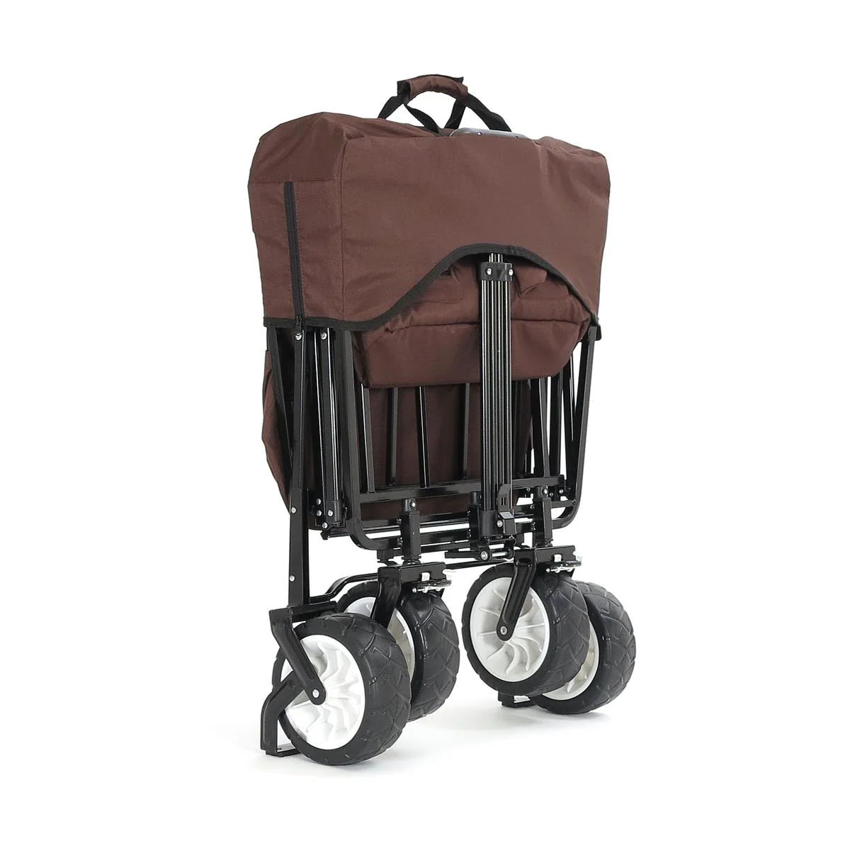 B-WARE FUXTEC - Chariot à bras MARRON avec toit solaire JW-76CB - Image 8