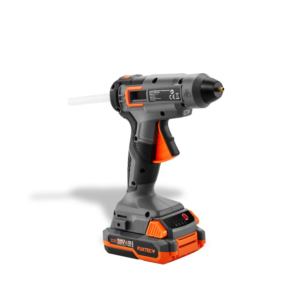 B-WARE Pistolet à colle chaude à batterie FUXTEC 20V FX-E1GG20 SET - avec 1x batterie 2Ah, 1x chargeur 2,4A - Image 3