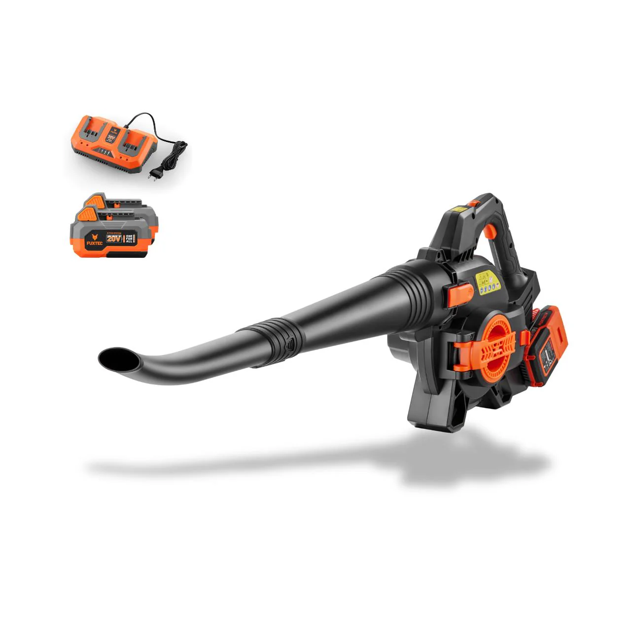 B-WARE Souffleur aspirateur sans fil FUXTEC 40 volts 2-en-1 FX-E2LBS-SET, avec batteries et chargeur