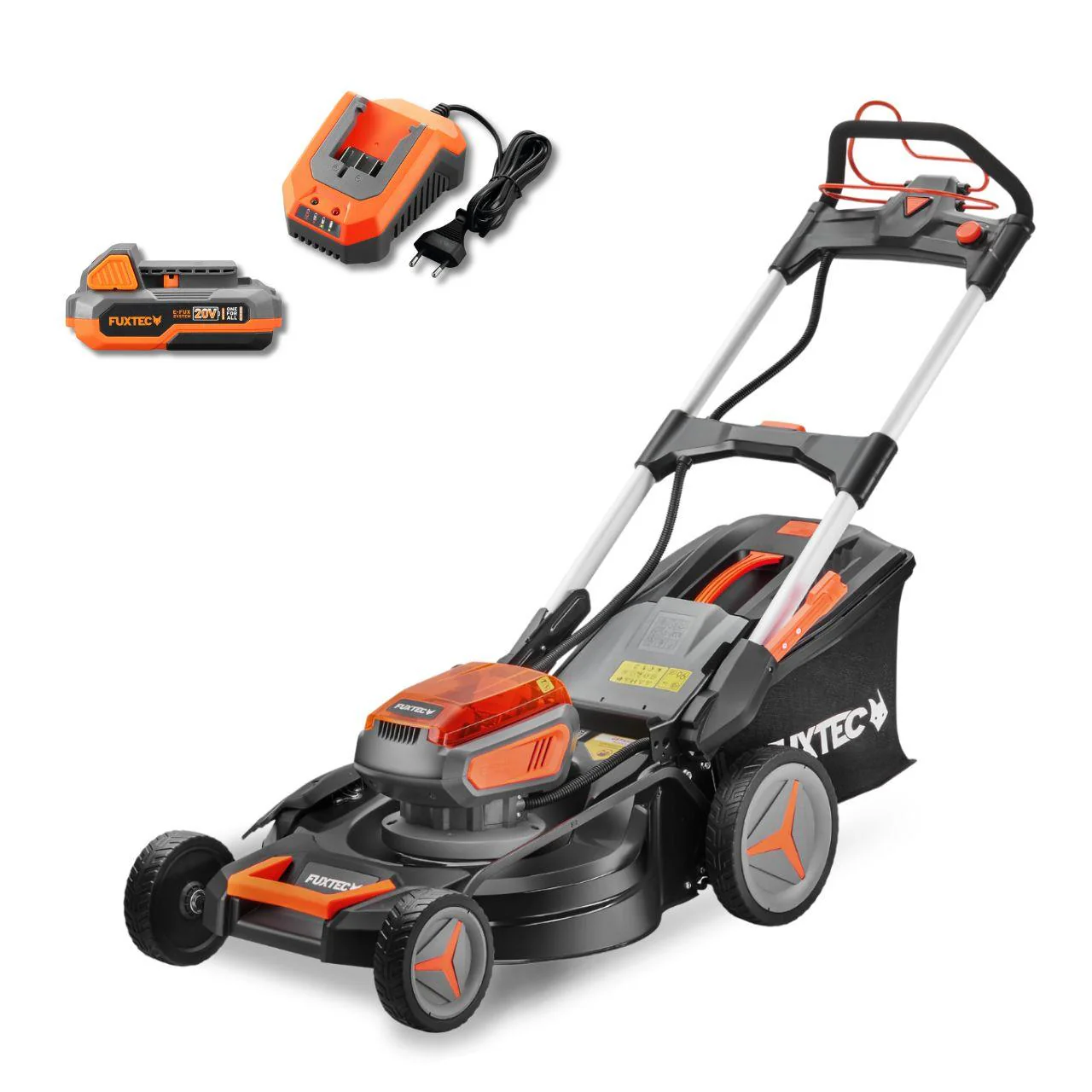 B-WARE Tondeuse à gazon à batterie 40V FUXTEC FX-E2RM51 - Set avec 2 batteries 4Ah et double chargeur 2,4A