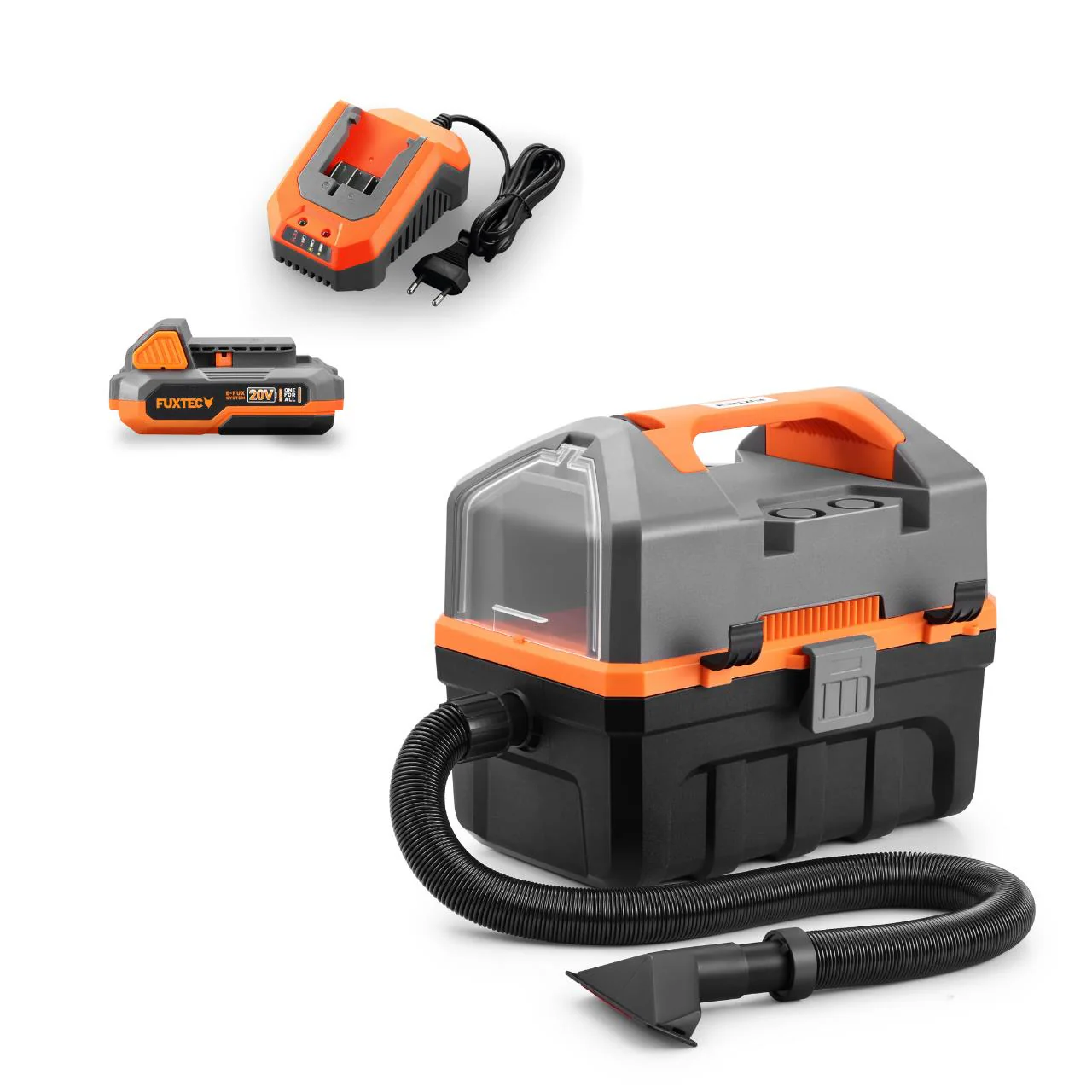 B-WARE Aspirateur eau/poussière sans fil FUXTEC SET FX-E1VC20