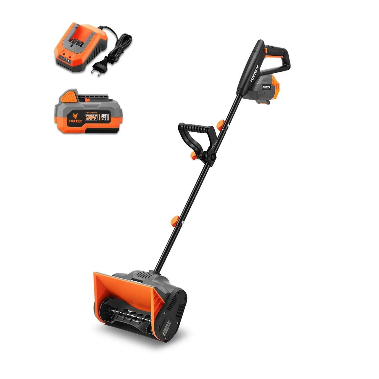 B-WARE FUXTEC Pelle à neige sans fil 20 V FX-E1SCH20 Set batterie et chargeur