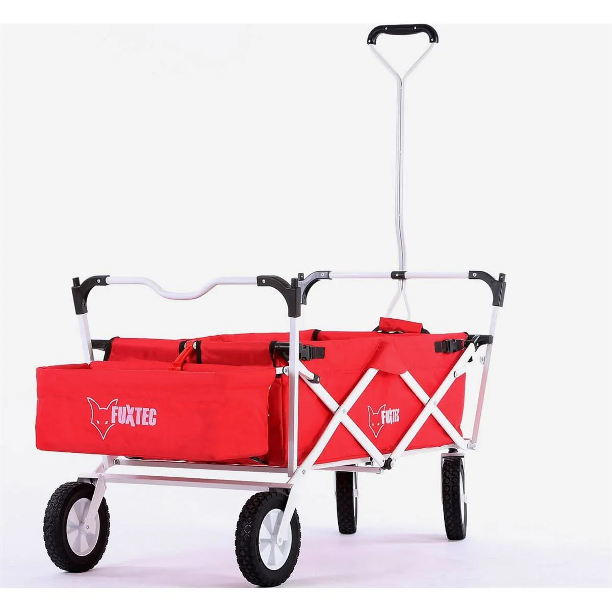 B-WARE FUXTEC Bollerwagen ROT mit Sonnendach JW-76A - Image 2