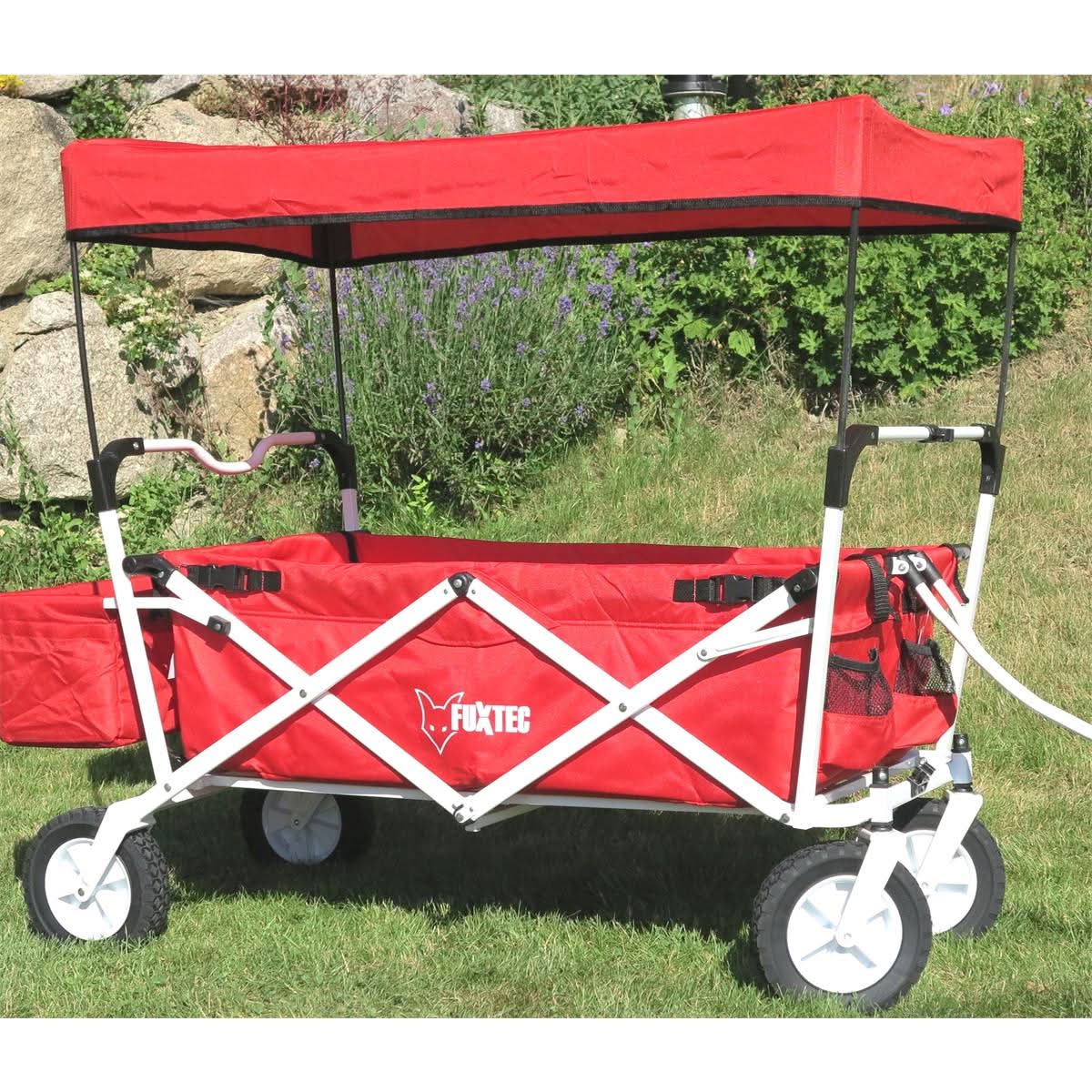 B-WARE FUXTEC Bollerwagen ROT mit Sonnendach JW-76A - Image 8