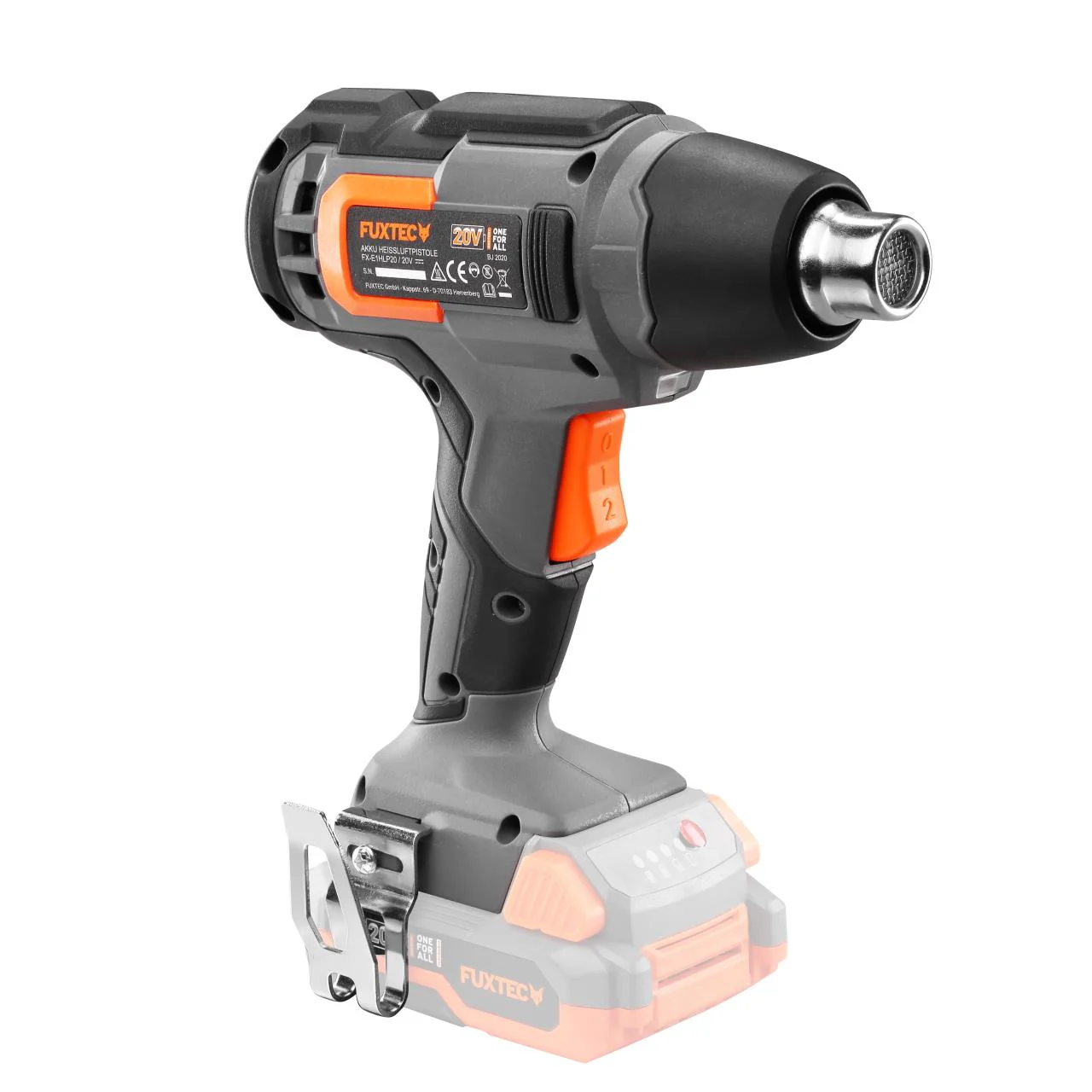 Décapeur thermique sans fil 20V FUXTEC FX-E1HLP20 - Set avec batterie 2Ah et chargeur 2,4A - Image 10