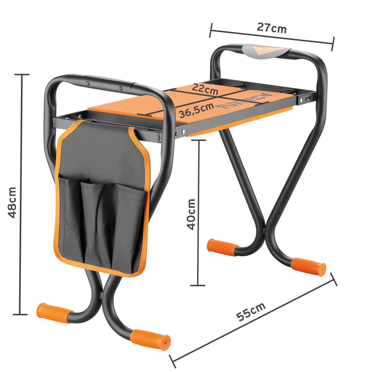 FUXTEC - Agenouilloir - tabouret avec rangement FX-KB1 - Image 8