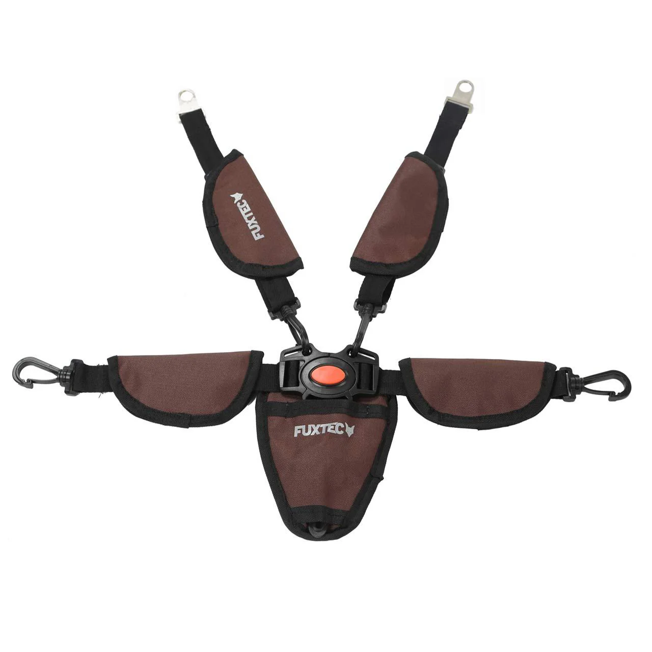 FUXTEC - Ceinture de sécurité 5 points marron chariot Premium Cruiser