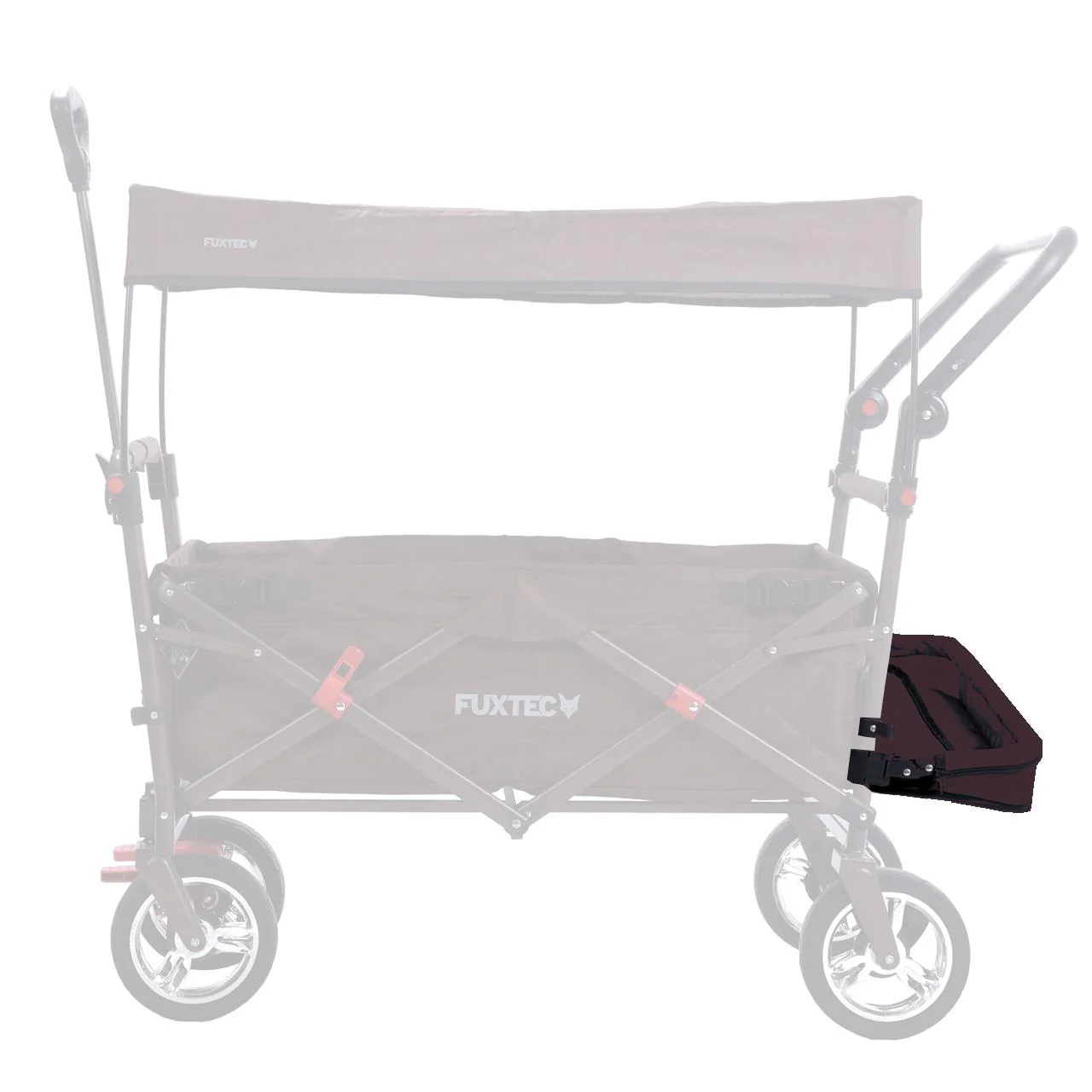 FUXTEC - Extension habitacle chariot de transport pliable Smart Cruiser marron