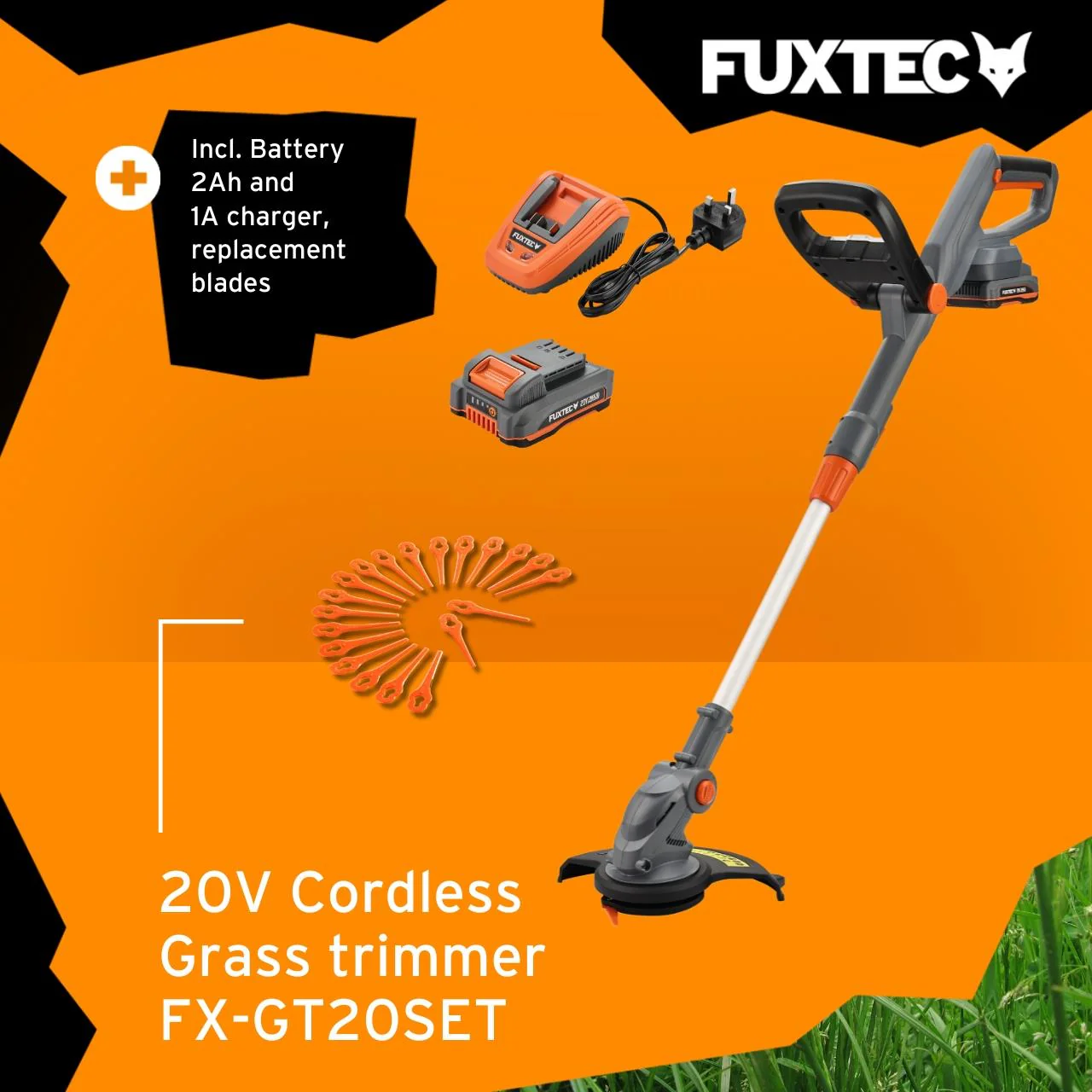 FUXTEC Tondeuse à gazon sans fil 20V FX-GT20 SET brush cutter - Image 2