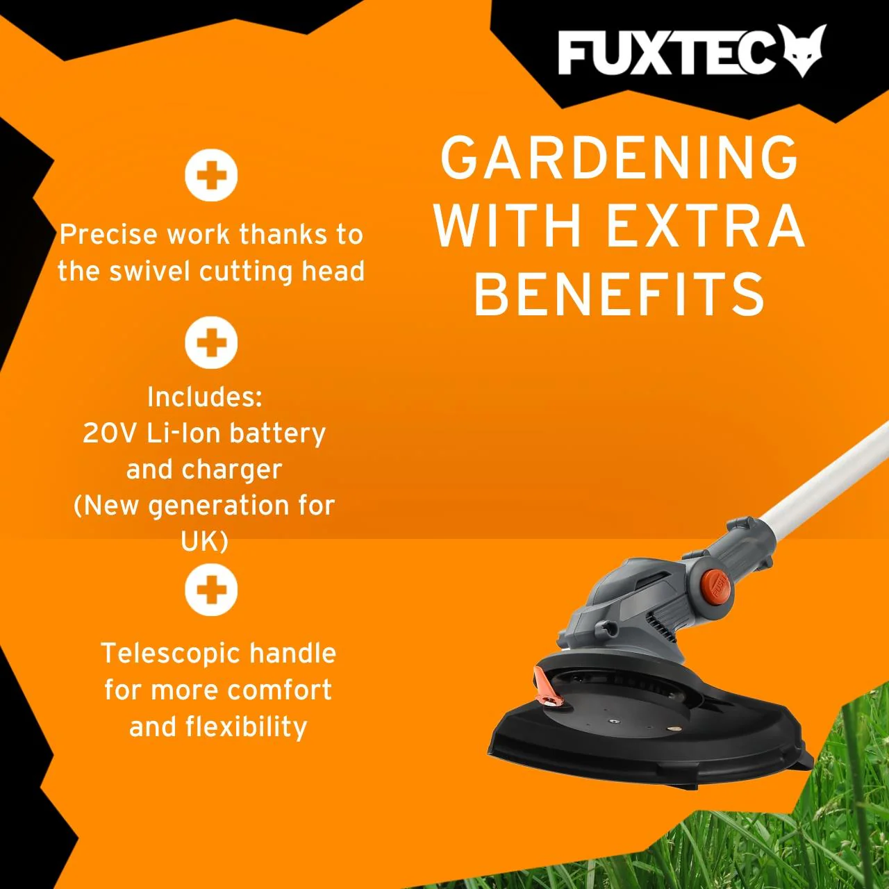 FUXTEC Tondeuse à gazon sans fil 20V FX-GT20 SET brush cutter - Image 4