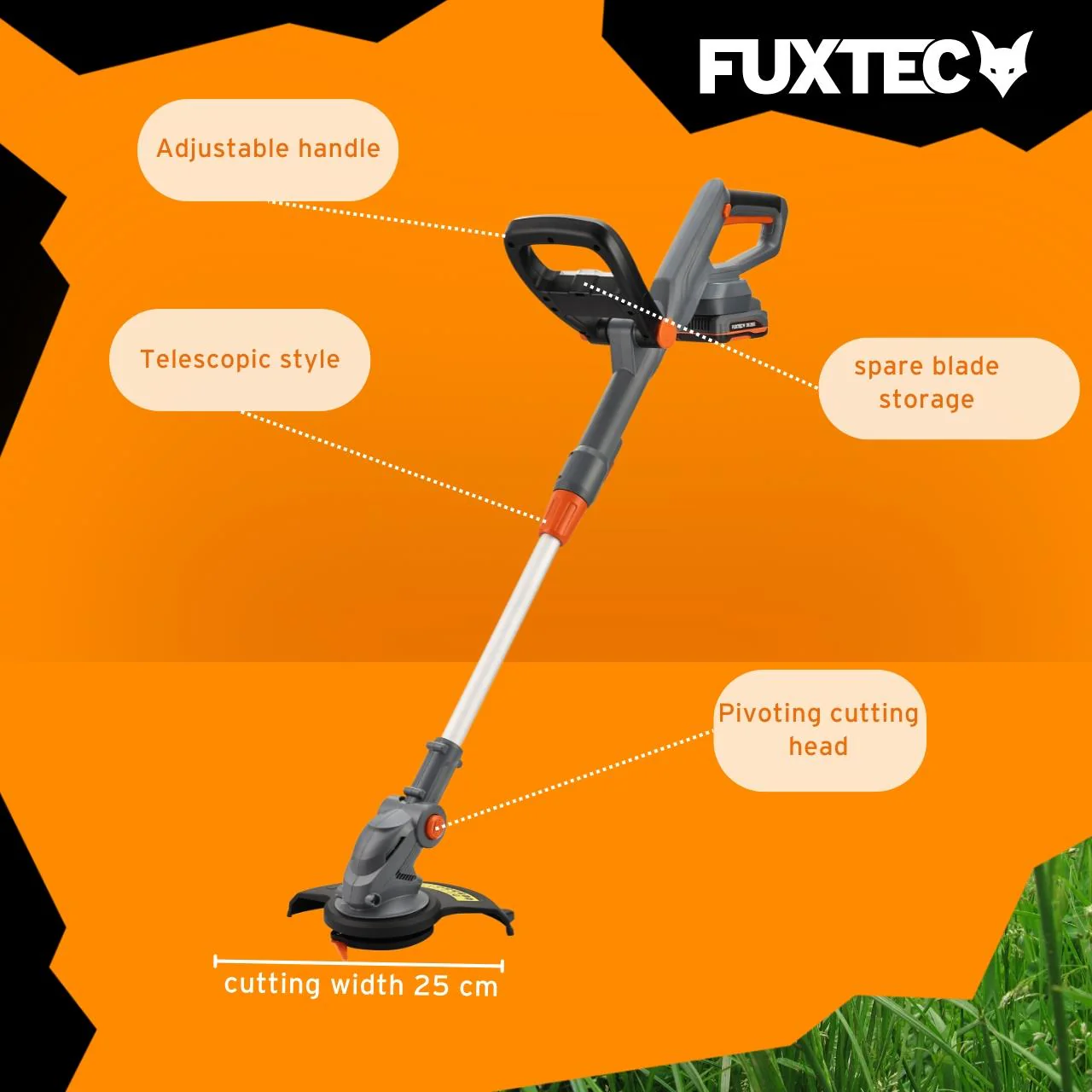 FUXTEC Tondeuse à gazon sans fil 20V FX-GT20 SET brush cutter - Image 6