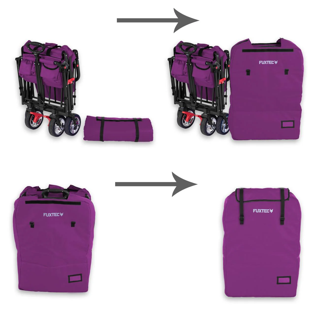 FUXTEC - Housse de transport rembourré pourpre chariot Smart et Easy Cruiser - Image 10