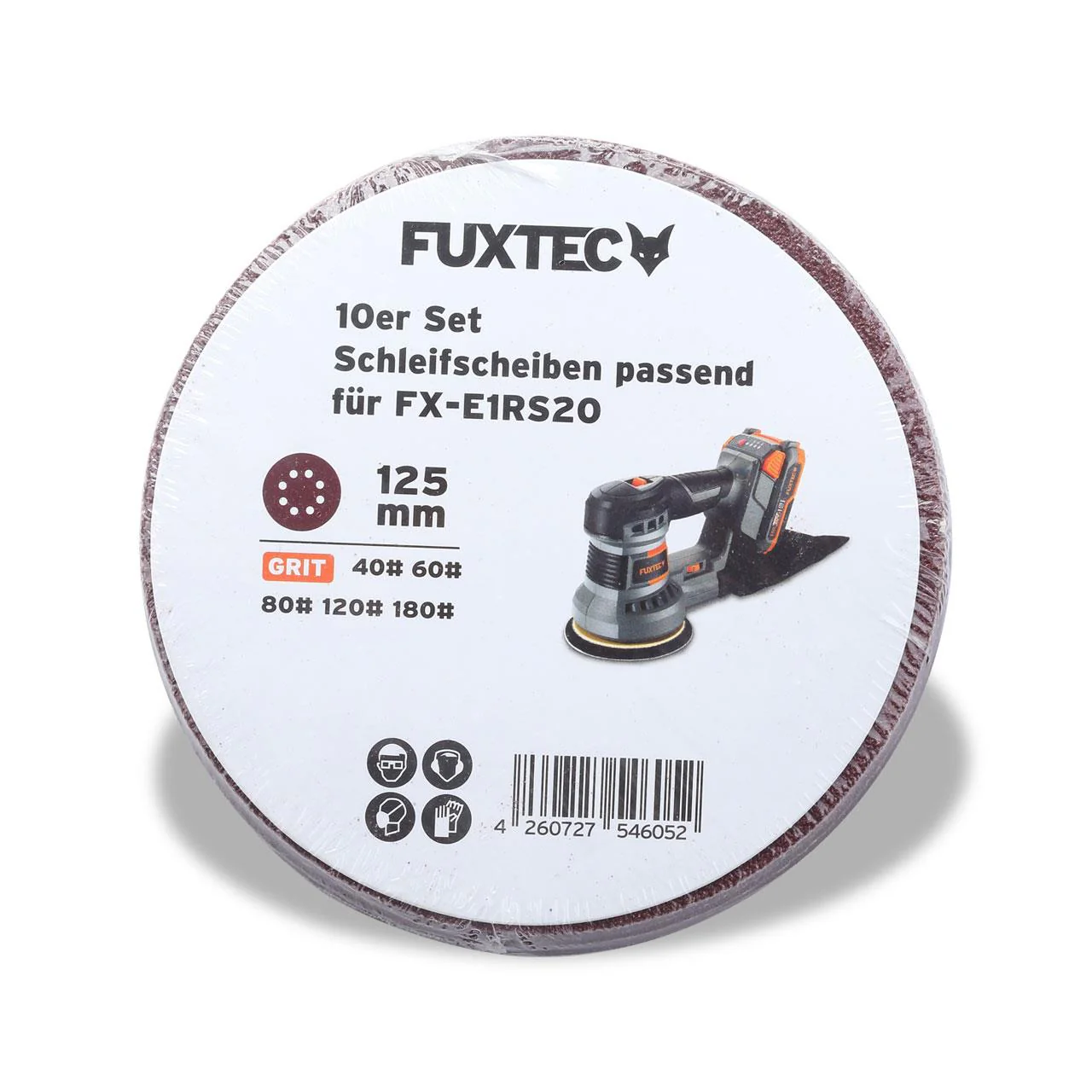 FUXTEC - Lot de 10 disques abrasifs 5 grains différents ponceuse vibrante pour FX-E1RS20 - Image 2