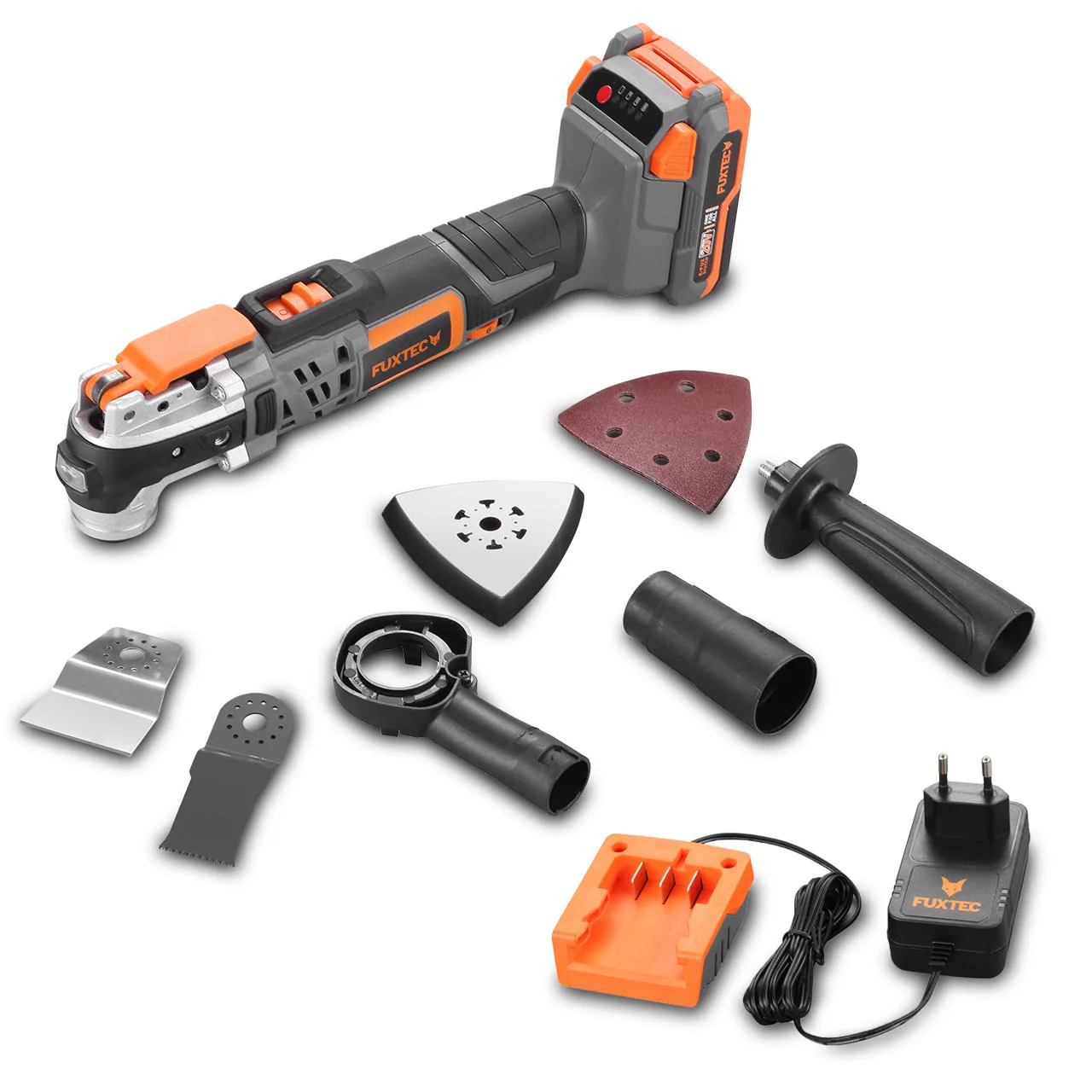 FUXTEC - Outil multifonctions sans fil 20V 3en1 FX-E1MT20 Kit et accessoires 8 pièces - Image 2