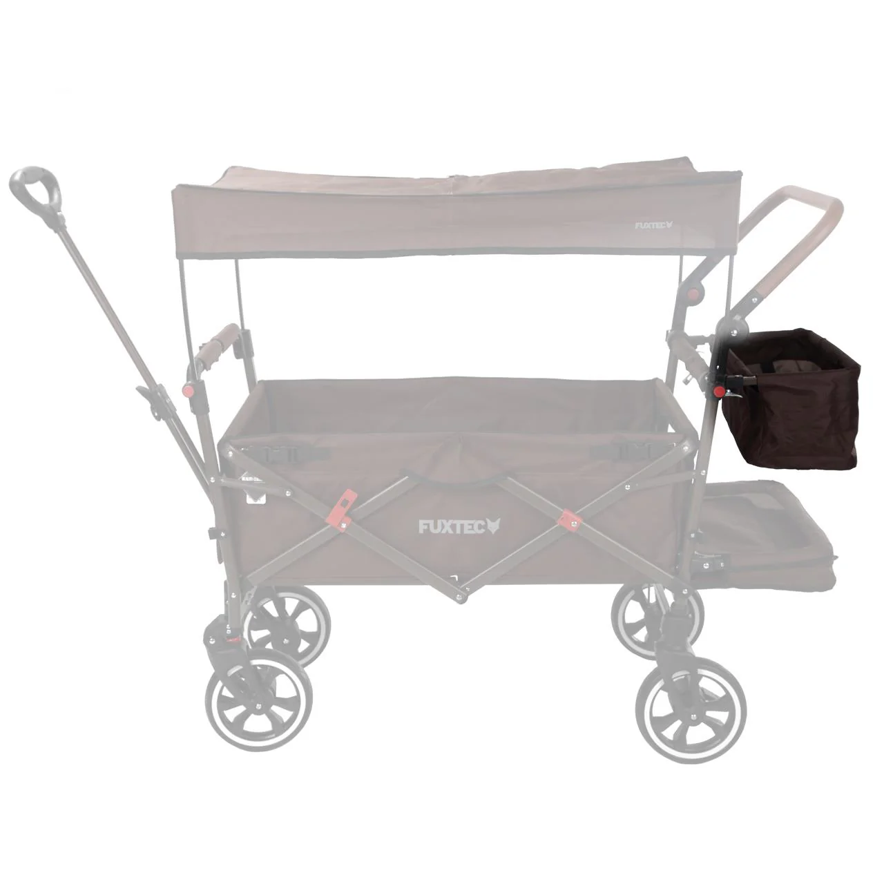 FUXTEC - Sac arrière marron chariot premium cruiser