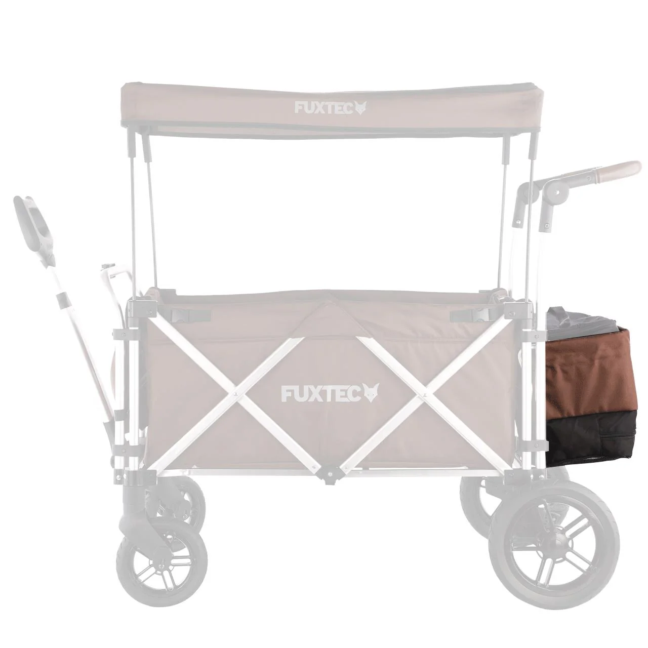 FUXTEC - Sac arrière marron chariot Super Cruiser