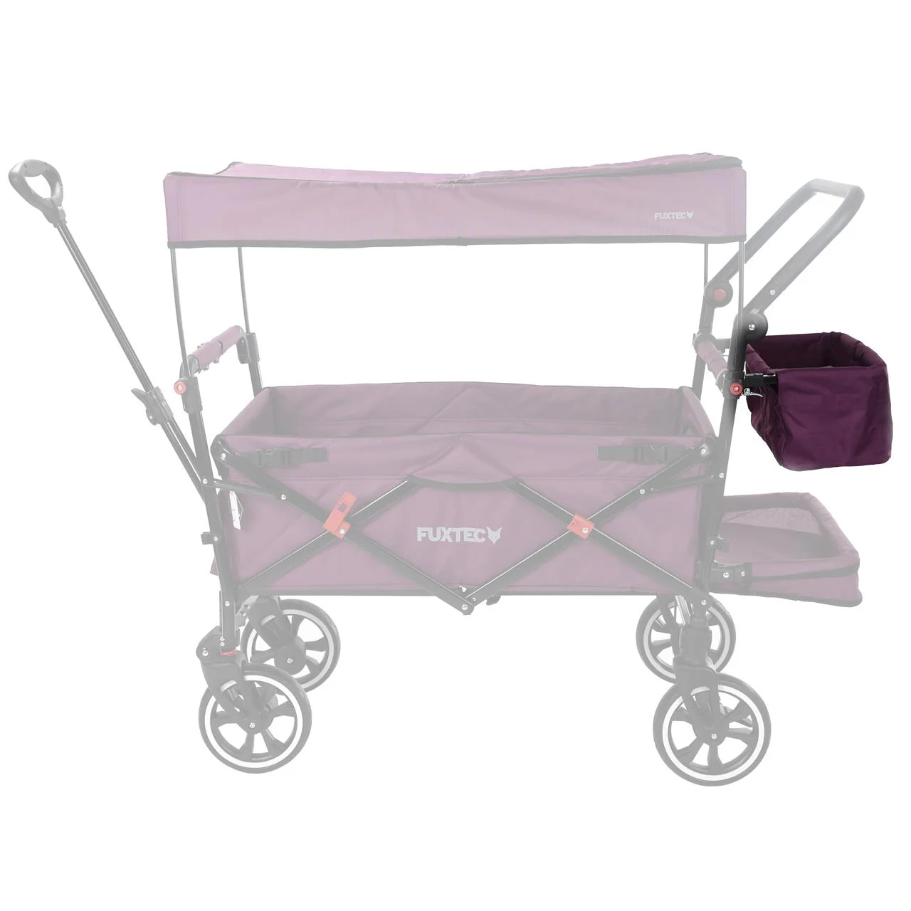 FUXTEC - Sac arrière pourpre chariot premium cruiser