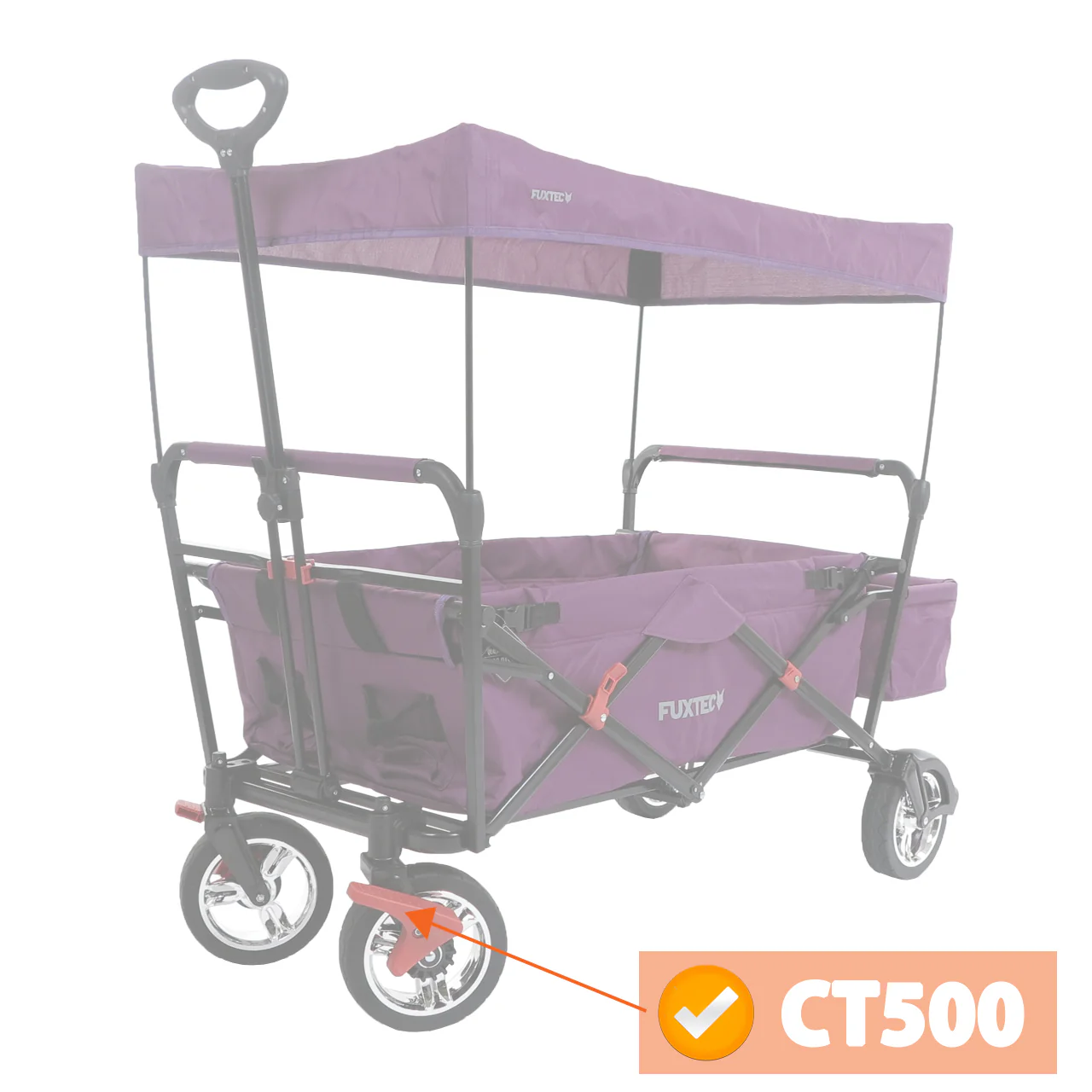FUXTEC - Support de roue avec freins en noir chariot de transport pliable City gauche - Easy Smart droite - Image 2