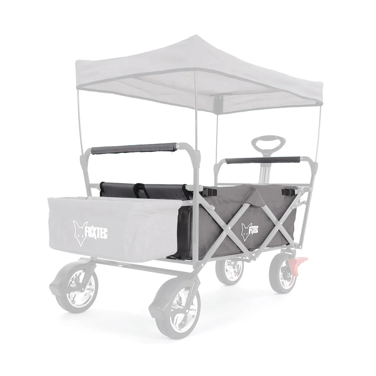 FUXTEC - Tissu d'habitacle chariot de transport pliable City Cruiser en gris