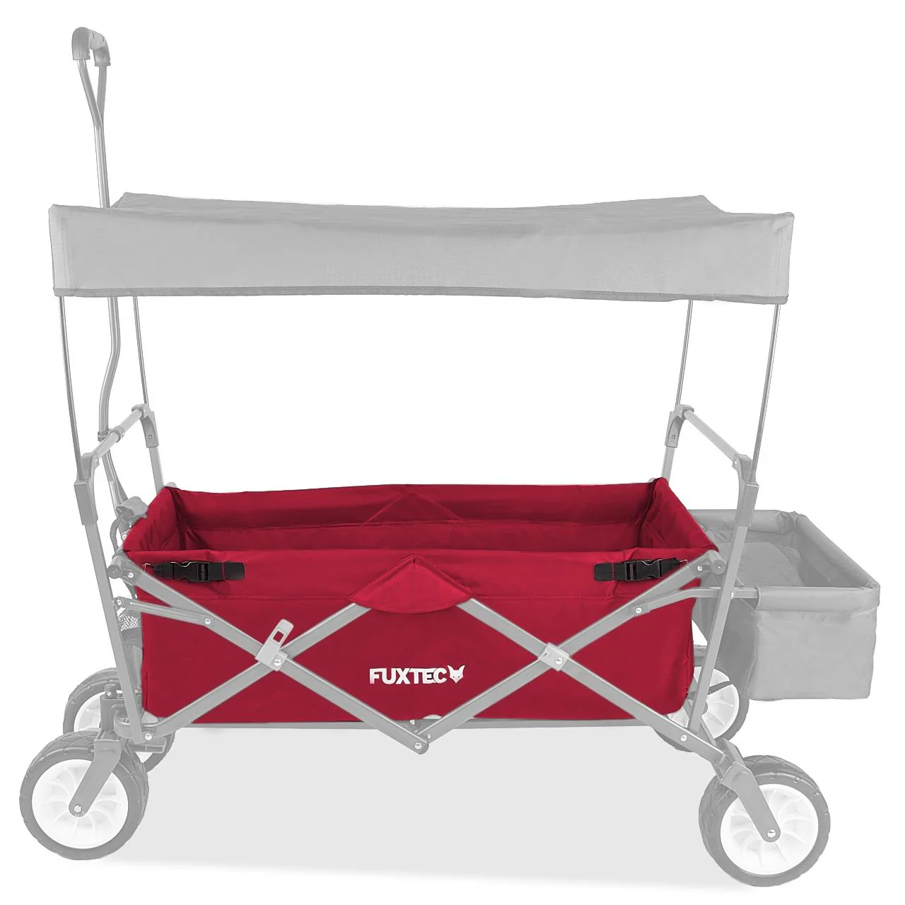 FUXTEC - Tissu d'habitacle chariot de transport pliable Wild Cruiser en rouge