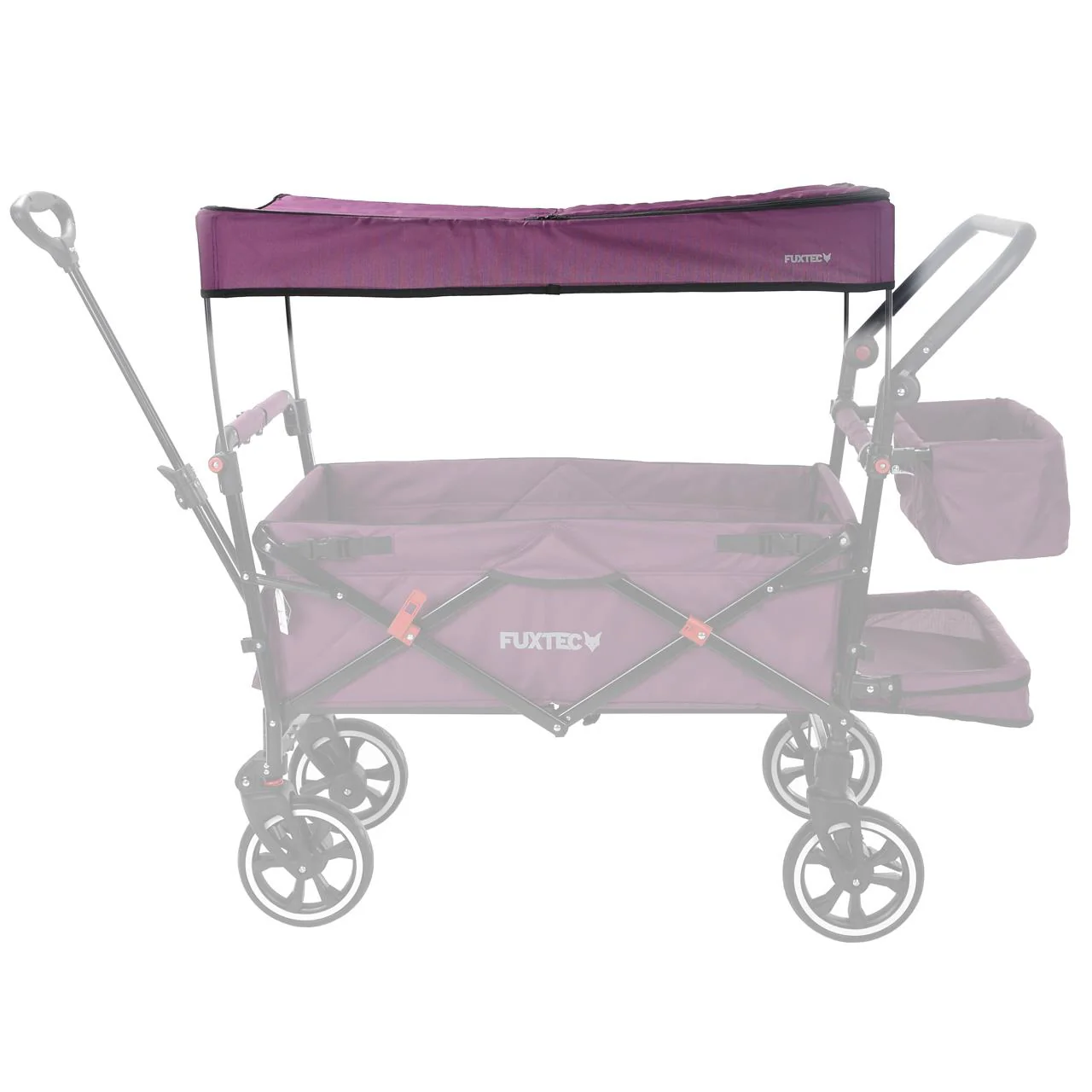 FUXTEC - Toit protection solaire pourpre chariot premium cruiser