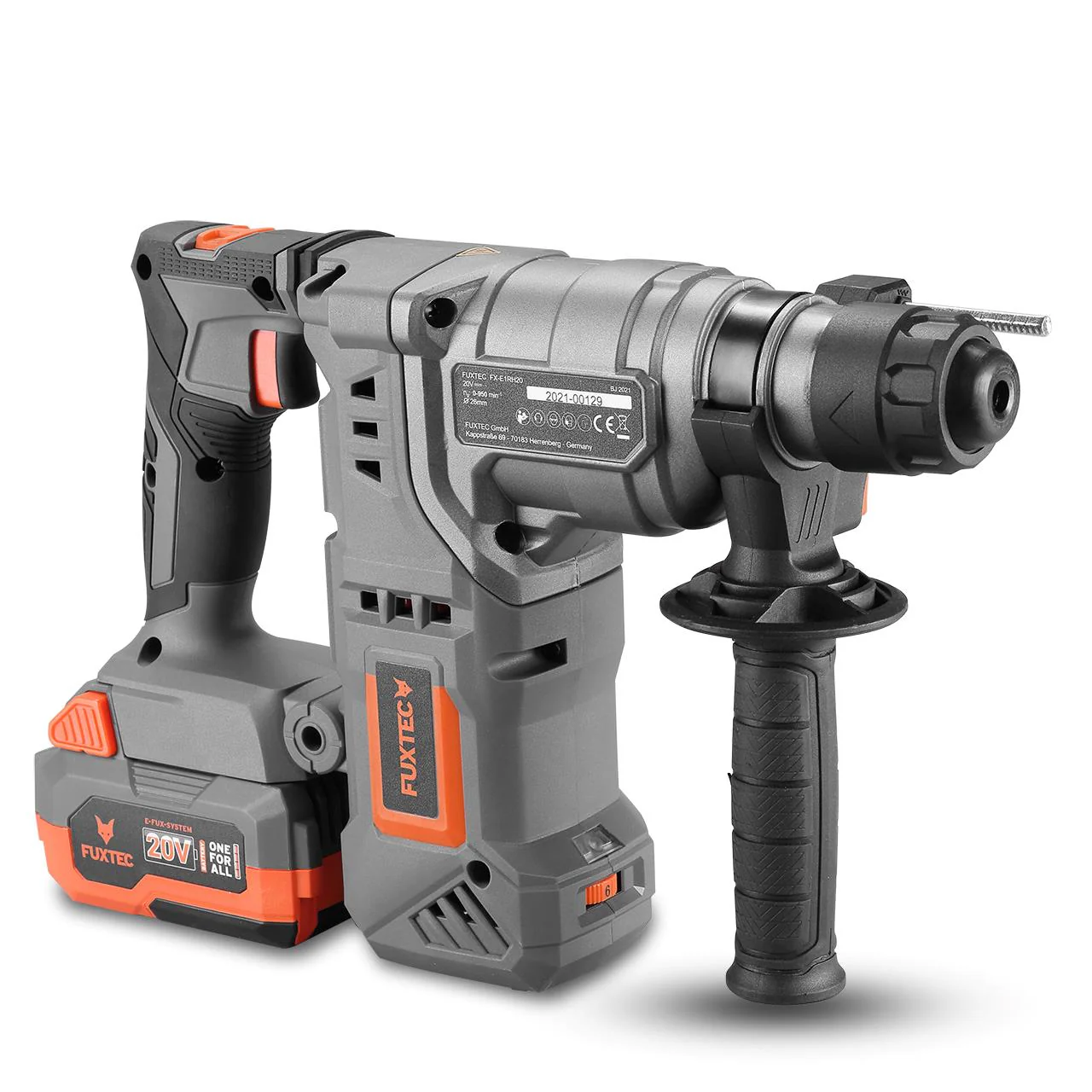 Marteau perforateur burineur sans fil 20V FUXTEC FX-E1RH20 - set avec batterie 4Ah et chargeur 1A - Image 10