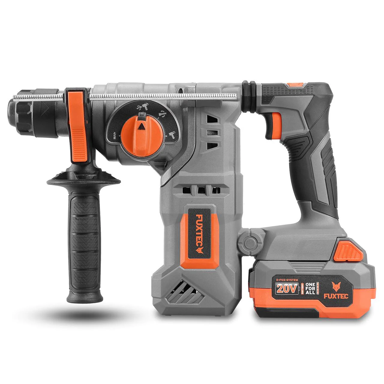 Marteau perforateur burineur sans fil 20V FUXTEC FX-E1RH20 - set avec batterie 4Ah et chargeur 1A - Image 3