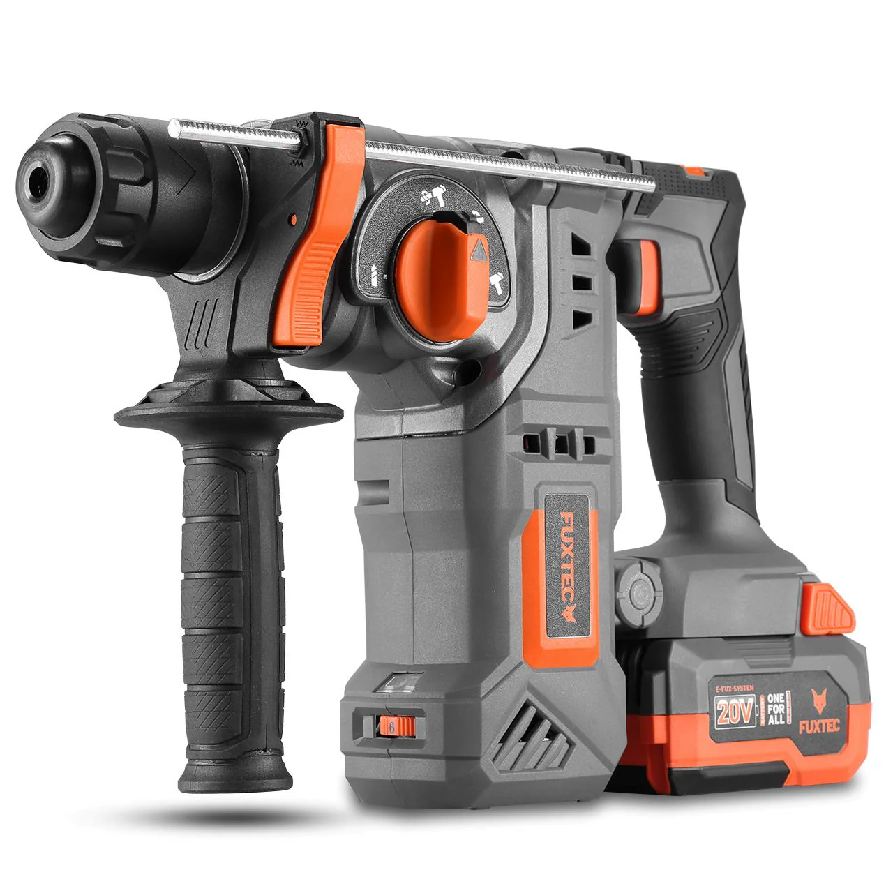 Marteau perforateur burineur sans fil 20V FUXTEC FX-E1RH20 - set avec batterie 4Ah et chargeur 1A - Image 7