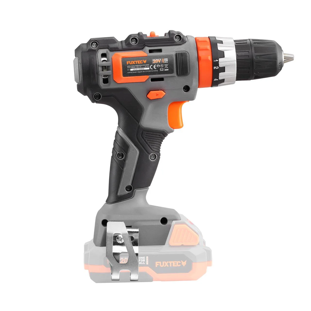 Perceuse-visseuse à percussion sans fil 20V FUXTEC FX-E1SBS20 - Set avec 2 batteries 2Ah et chargeur 1A - Image 4