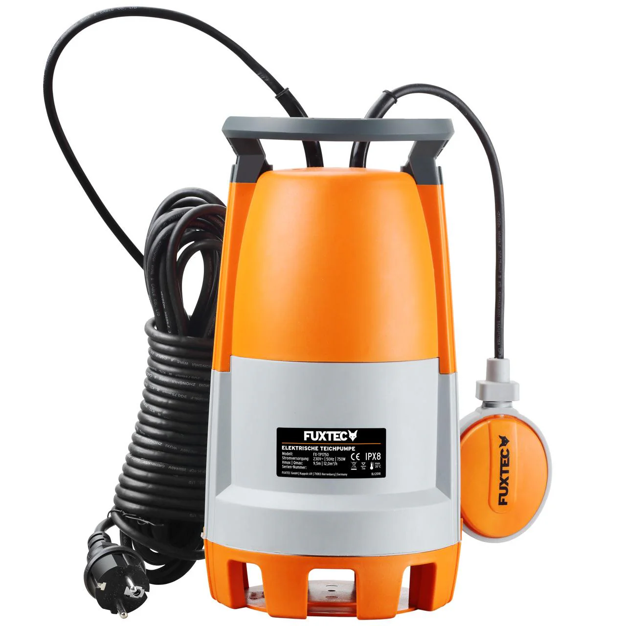 Pompe immergée 750W FUXTEC FX-TP1750 - 12000 litres par heure - Image 2
