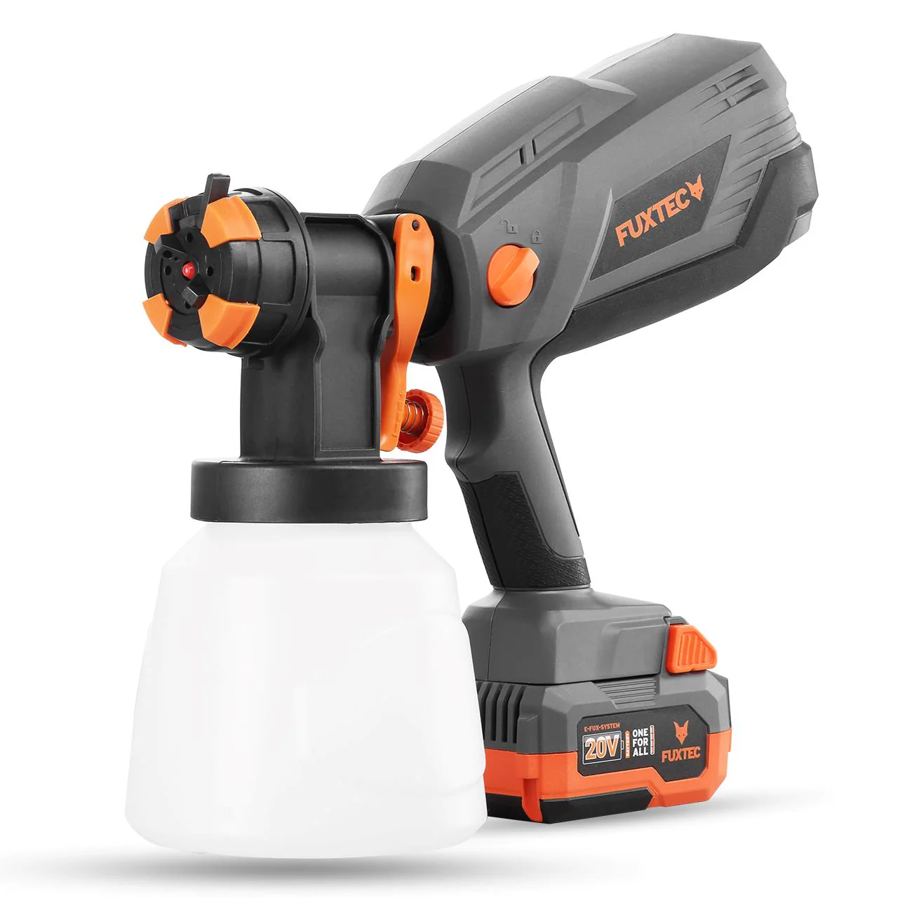 Pulvérisateur de peinture batterie 20V FUXTEC FX-E1CSP20 - Set avec batterie 4Ah et chargeur 1A - Image 3