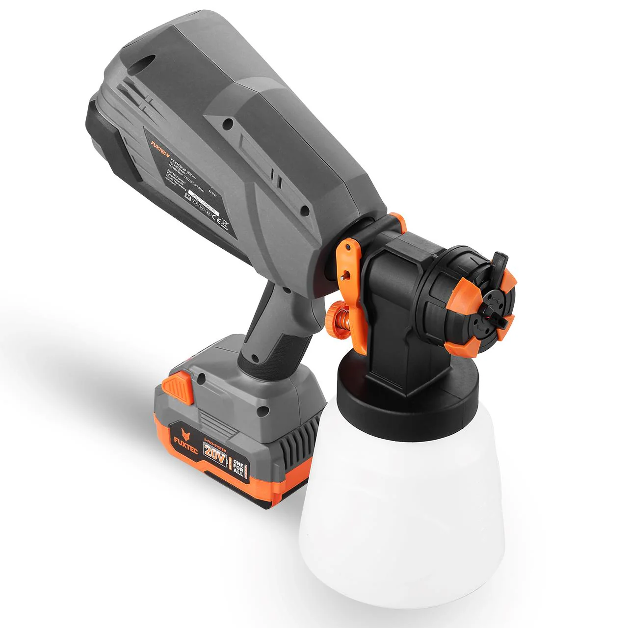 Pulvérisateur de peinture batterie 20V FUXTEC FX-E1CSP20 - Set avec batterie 4Ah et chargeur 1A - Image 7